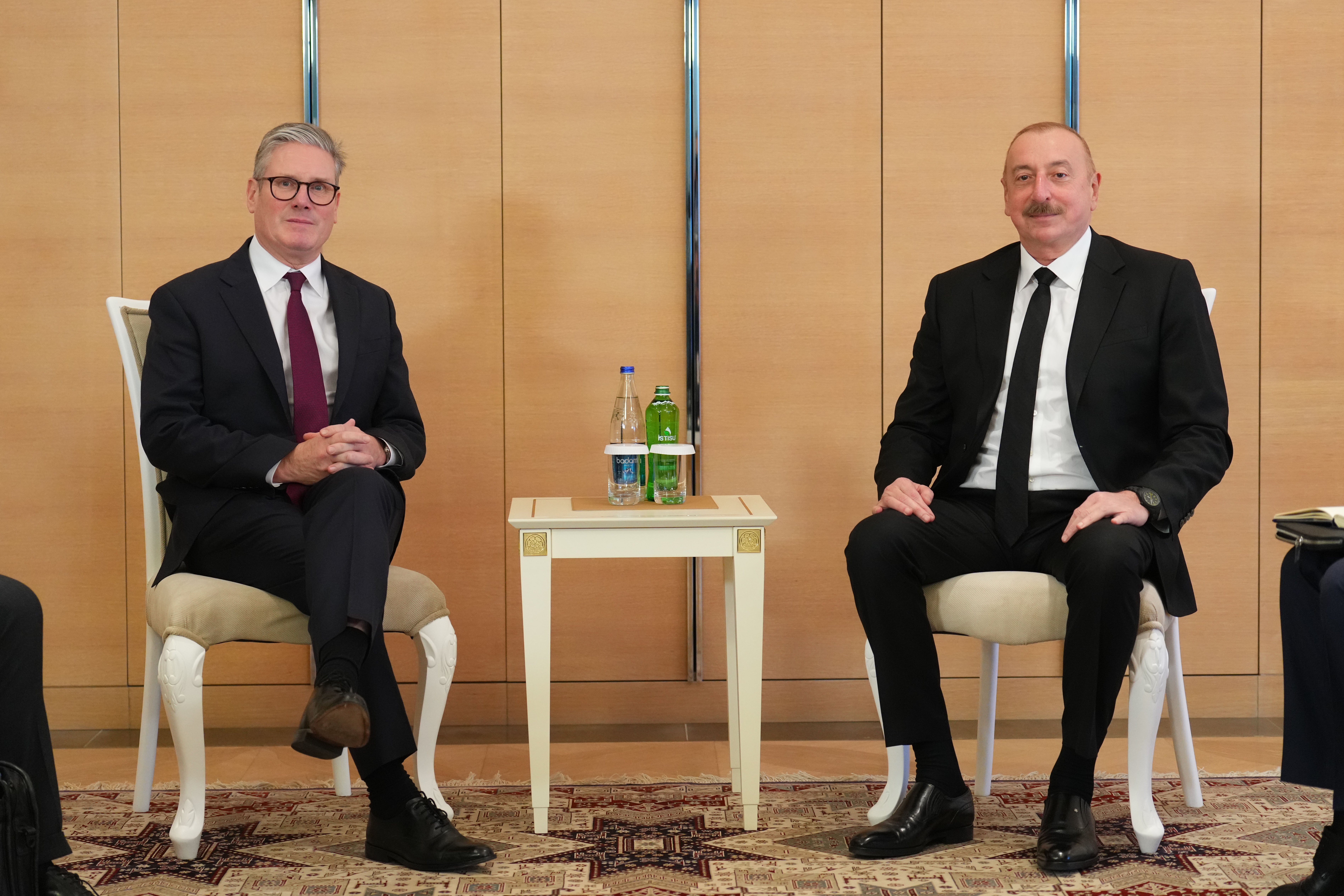Keir Starmer with Azerbaijan president Ilham Aliyev at COP29 in 2024. The government faces calls to condition cooperation with the regime on marked human rights improvements