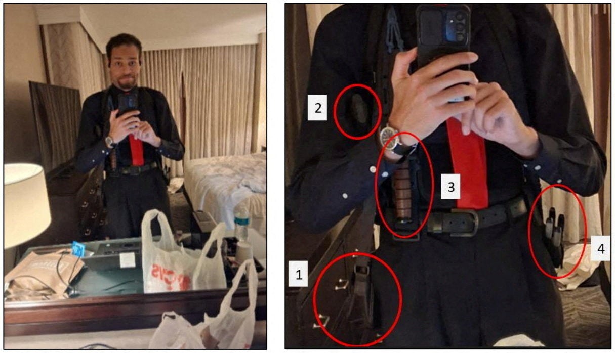 Cole Tomas Allen, the suspect in the shooting at the annual White House Correspondents' Association dinner, was armed with a shotgun and semiautomatic pistol that he brought with him by rail from his home in Torrance, California