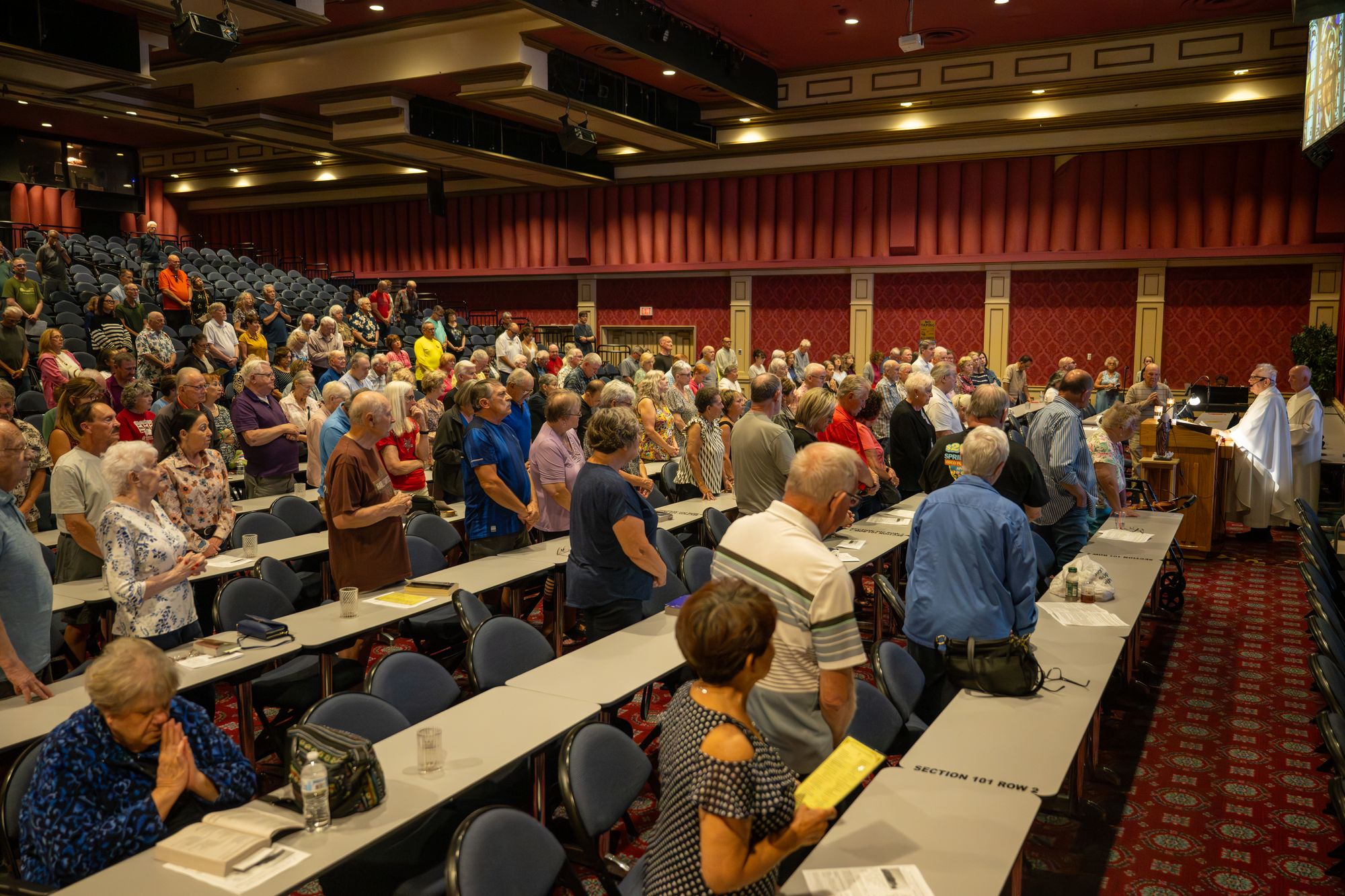 The Riverside Casino masses commence in the 800-capacity Don’s Celebrity Theatre