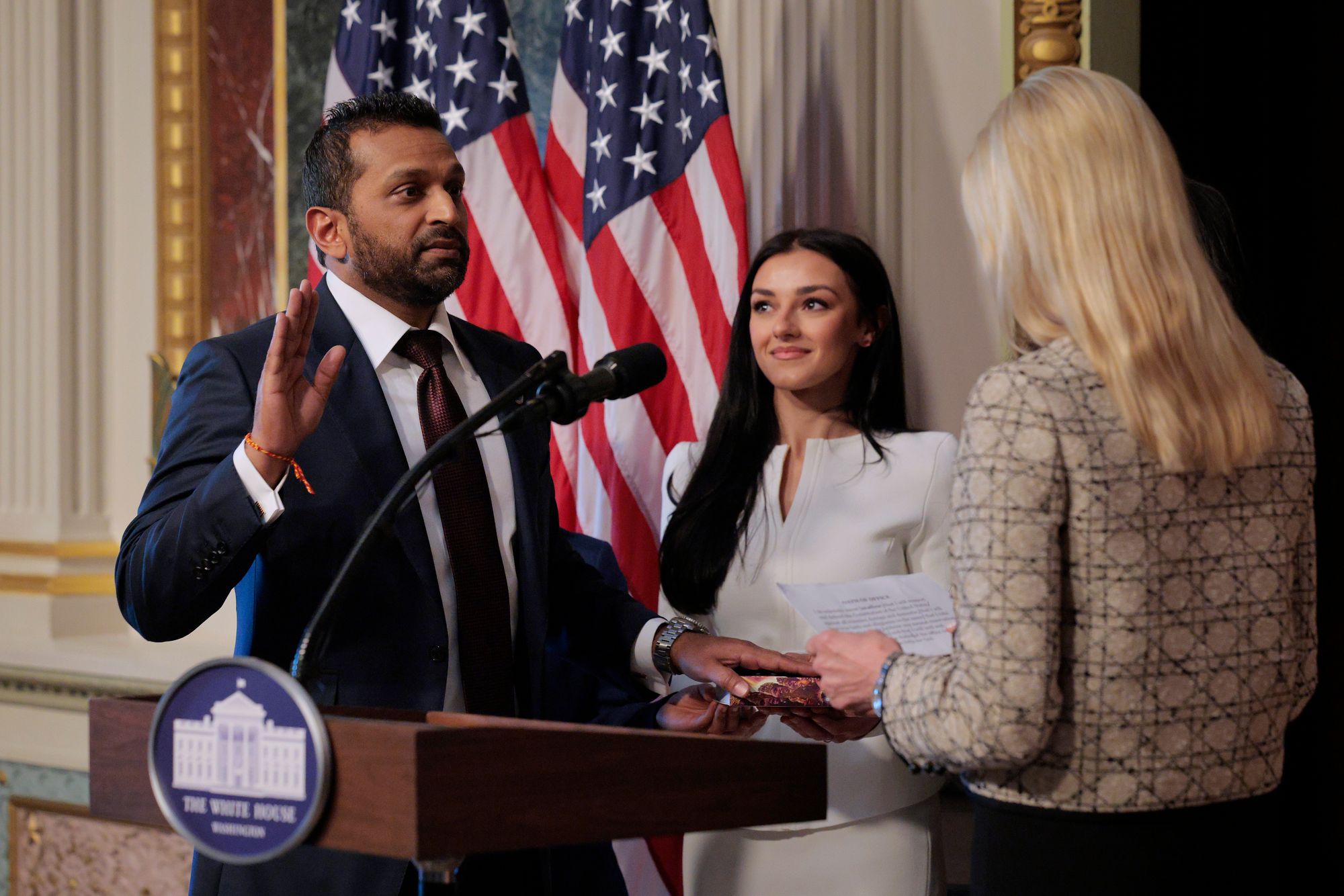 Kash Patel's girlfriend, Alexis Wilkins, lashed out after a report suggested she was holding another person's hand after the shooting at the White House Correspondents' Association Dinner