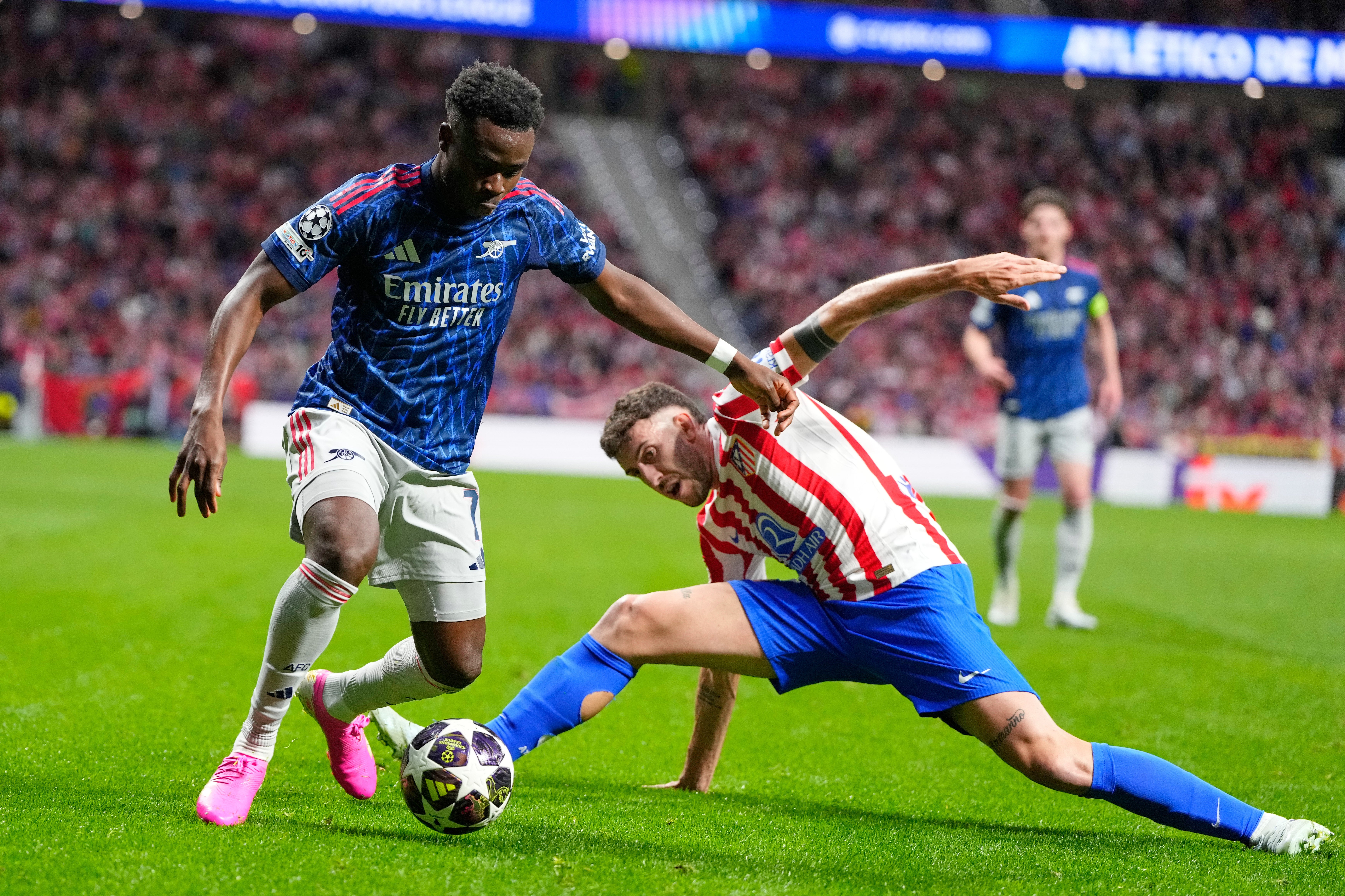 Saka was limited to a short cameo after making a brief return against Newcastle last time out