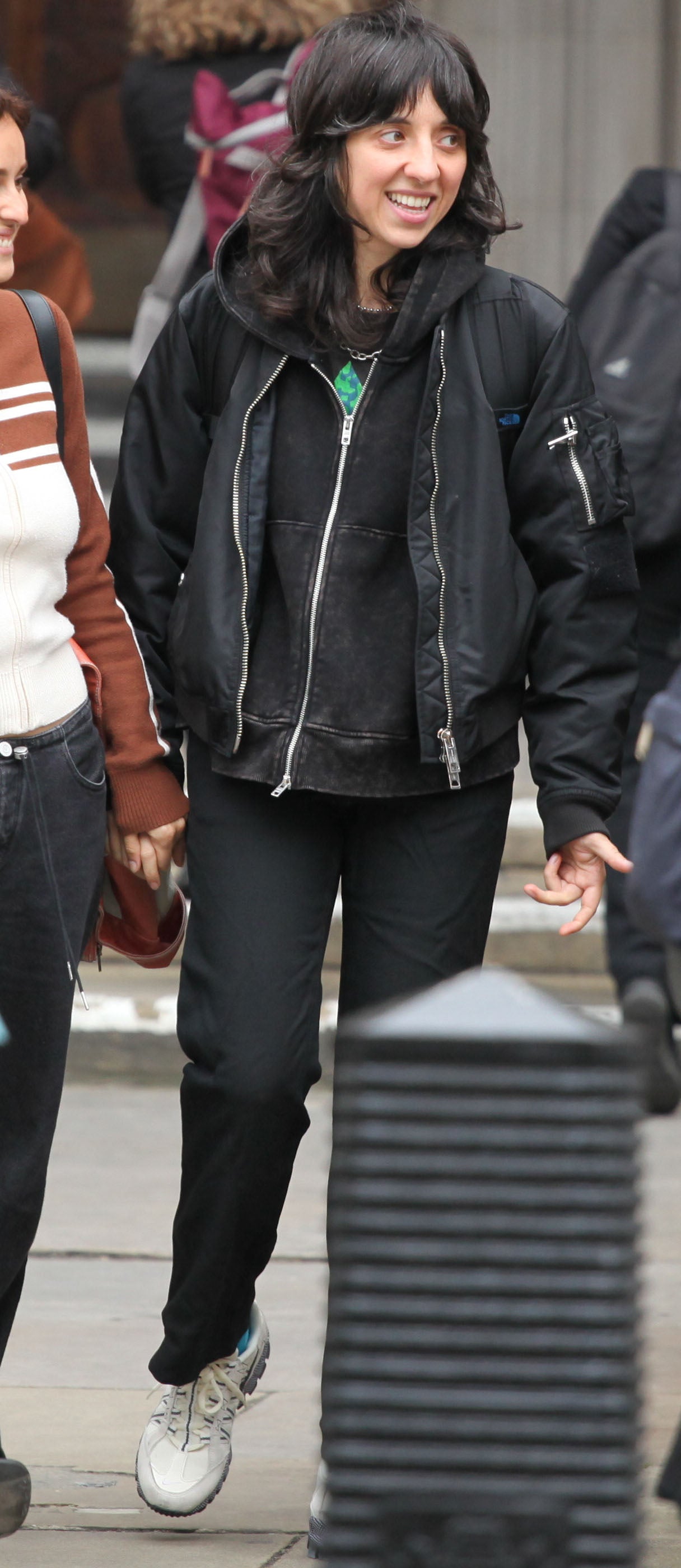 Electronic music star Chloe Caillet outside court