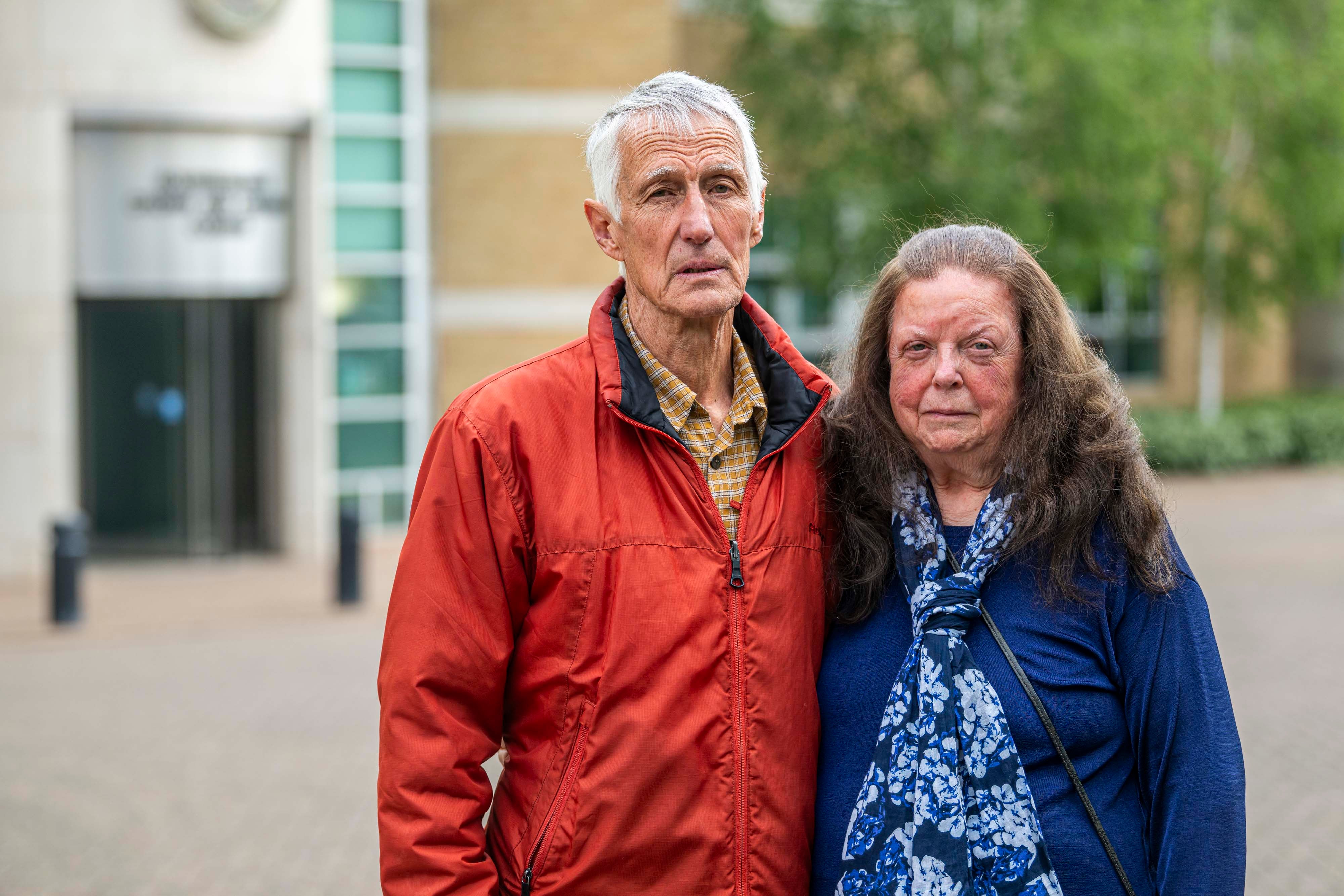 Colin Prior with his wife Helen, who witnessed the assault