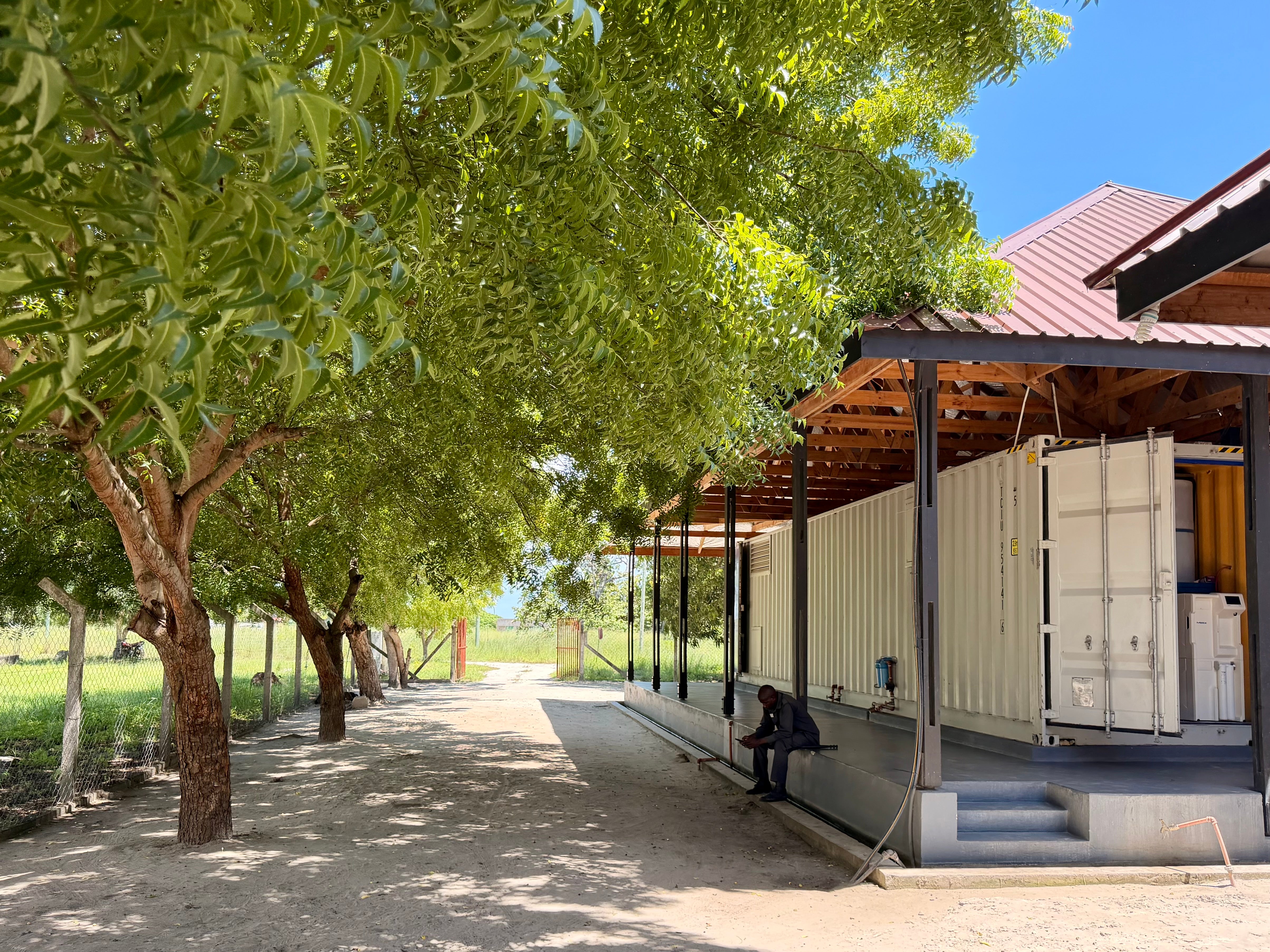 The shipping container lab at the Ifakara Health Insitute in which scientists carry out pioneering mosquito genetic engineering trials in partnership with Imperial College London