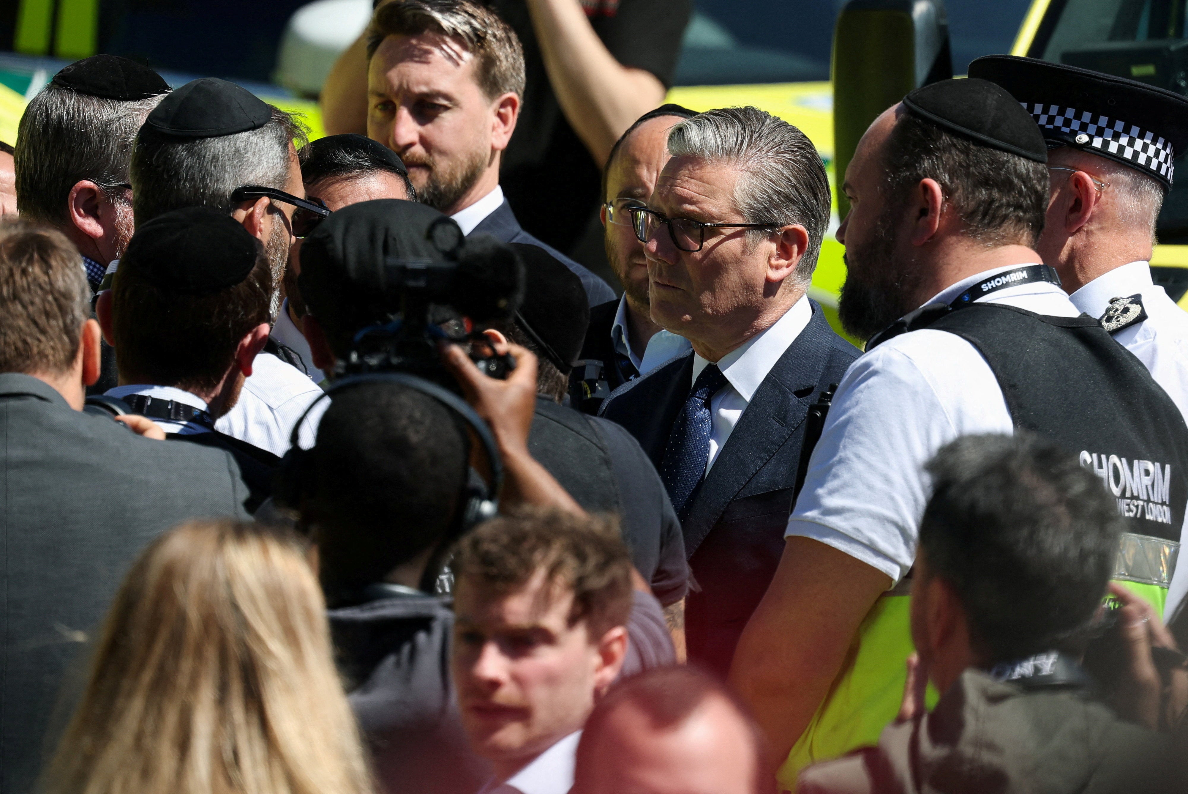 The PM has arrived at Golders Green