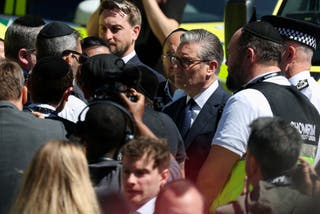 The PM has arrived at Golders Green