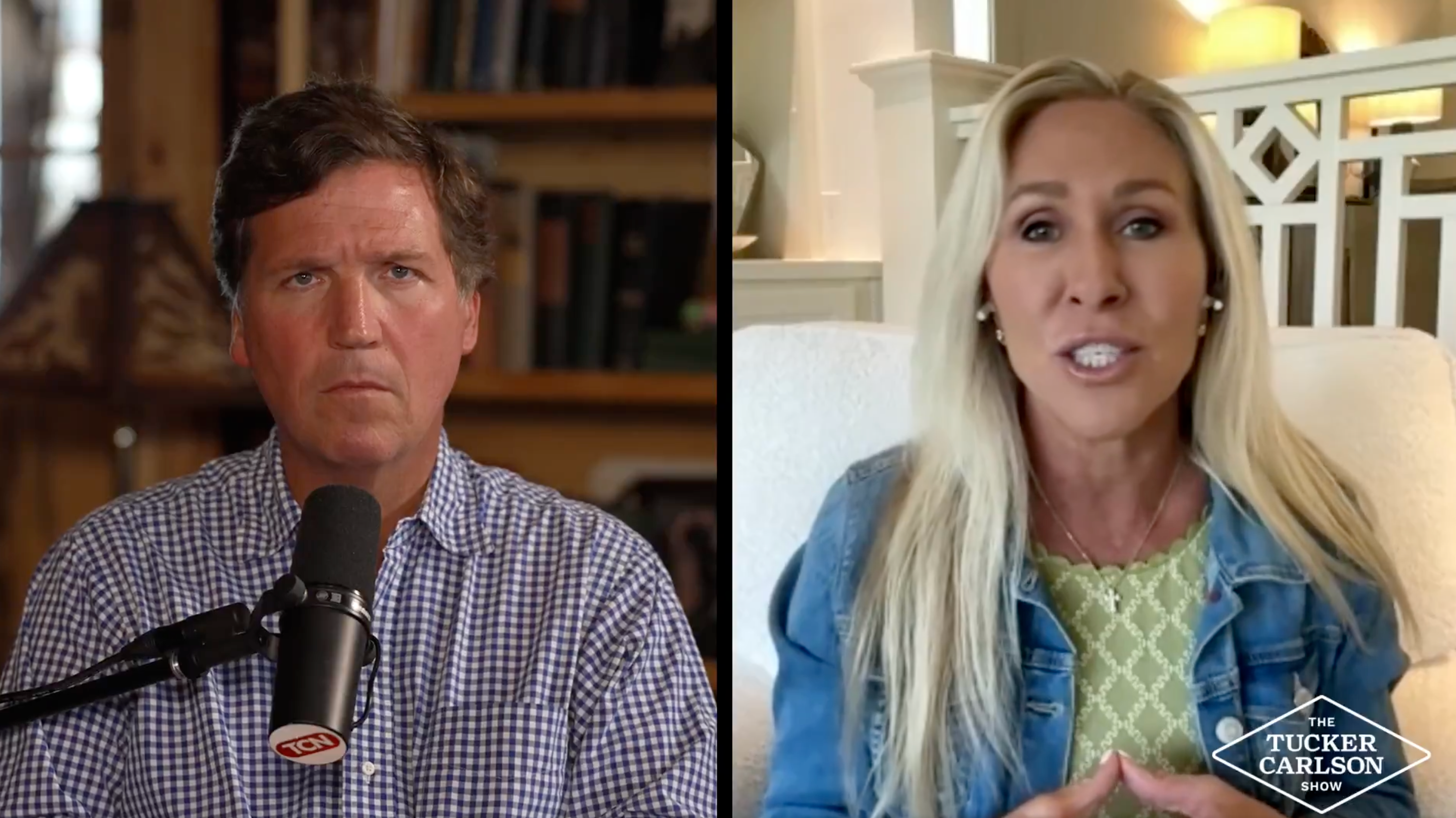 Former Republican representative Marjorie Taylor Greene attacked members of the GOP she believes to be excessively beholden to their donors in a conversation with Tucker Carlson