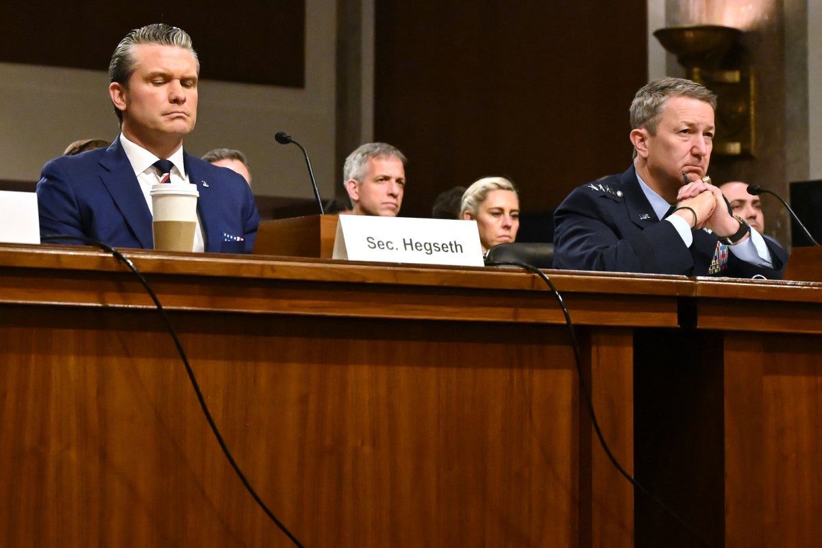 Pete Hegseth’s second day on Capitol Hill quickly interupted by anti-war protester