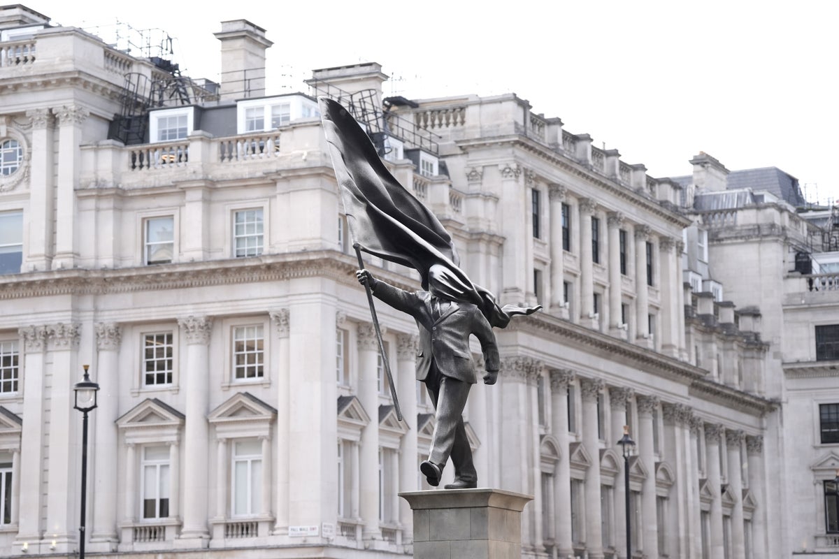 Banksy claims new statue in central London