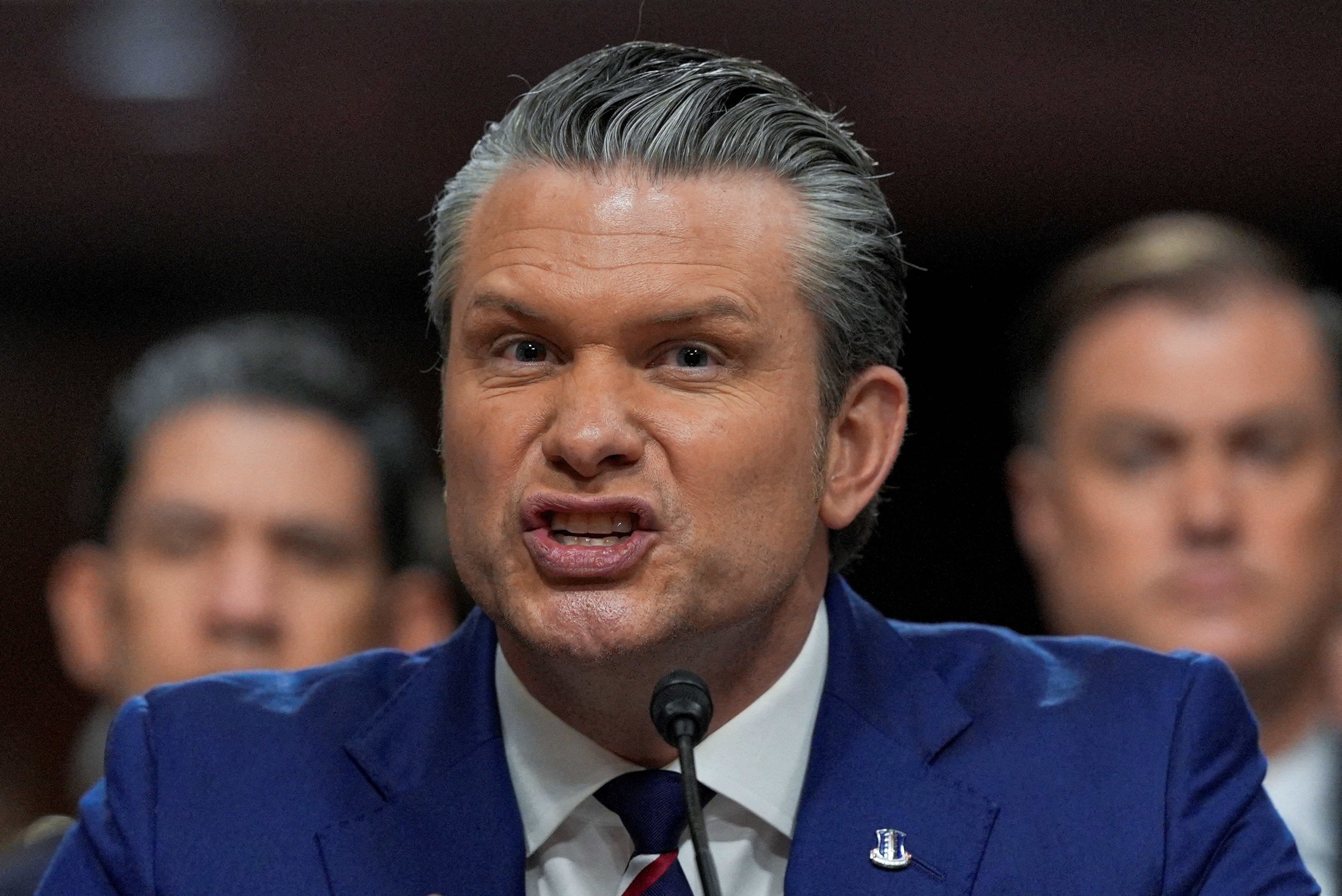 <p>El secretario de Defensa Pete Hegseth testifica ante el Comité de Servicios Armados del Senado sobre el presupuesto FY2027 de Donald Trump (  </p>