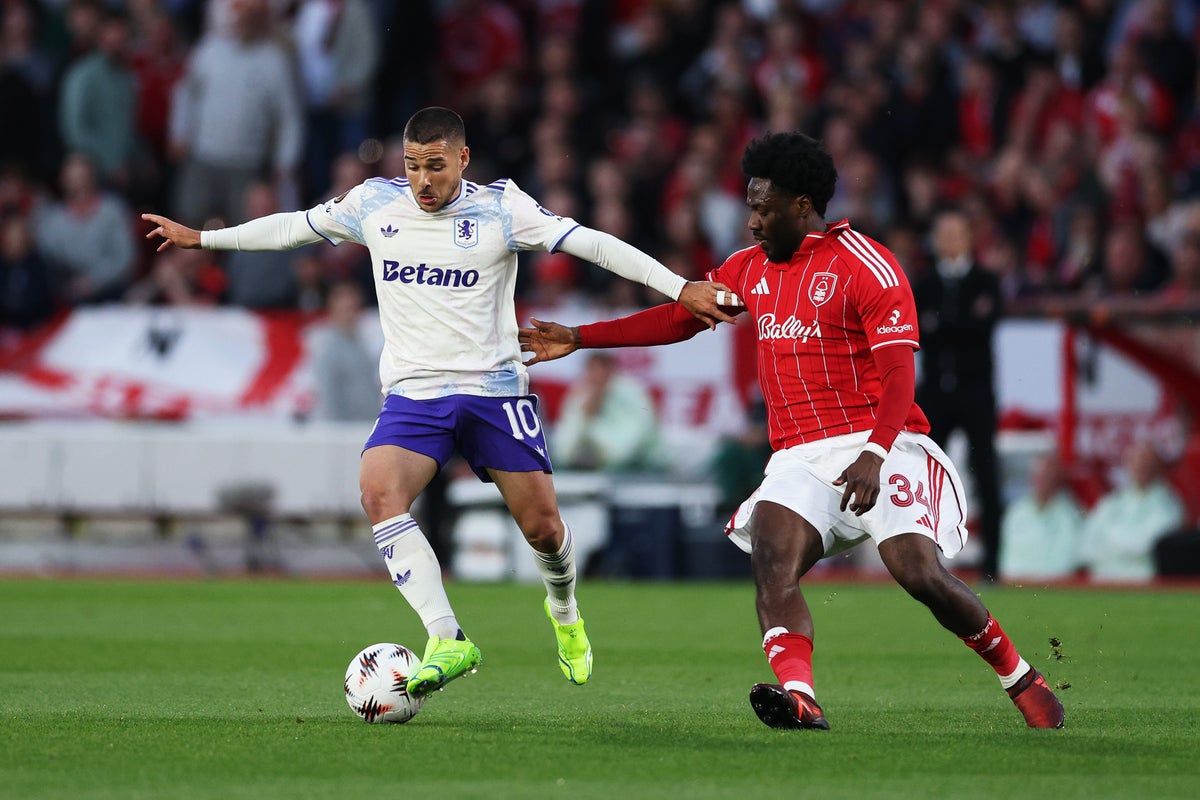 Nottingham Forest vs Aston Villa LIVE: Rogers goes close in hotly anticipated Europa League semi-final