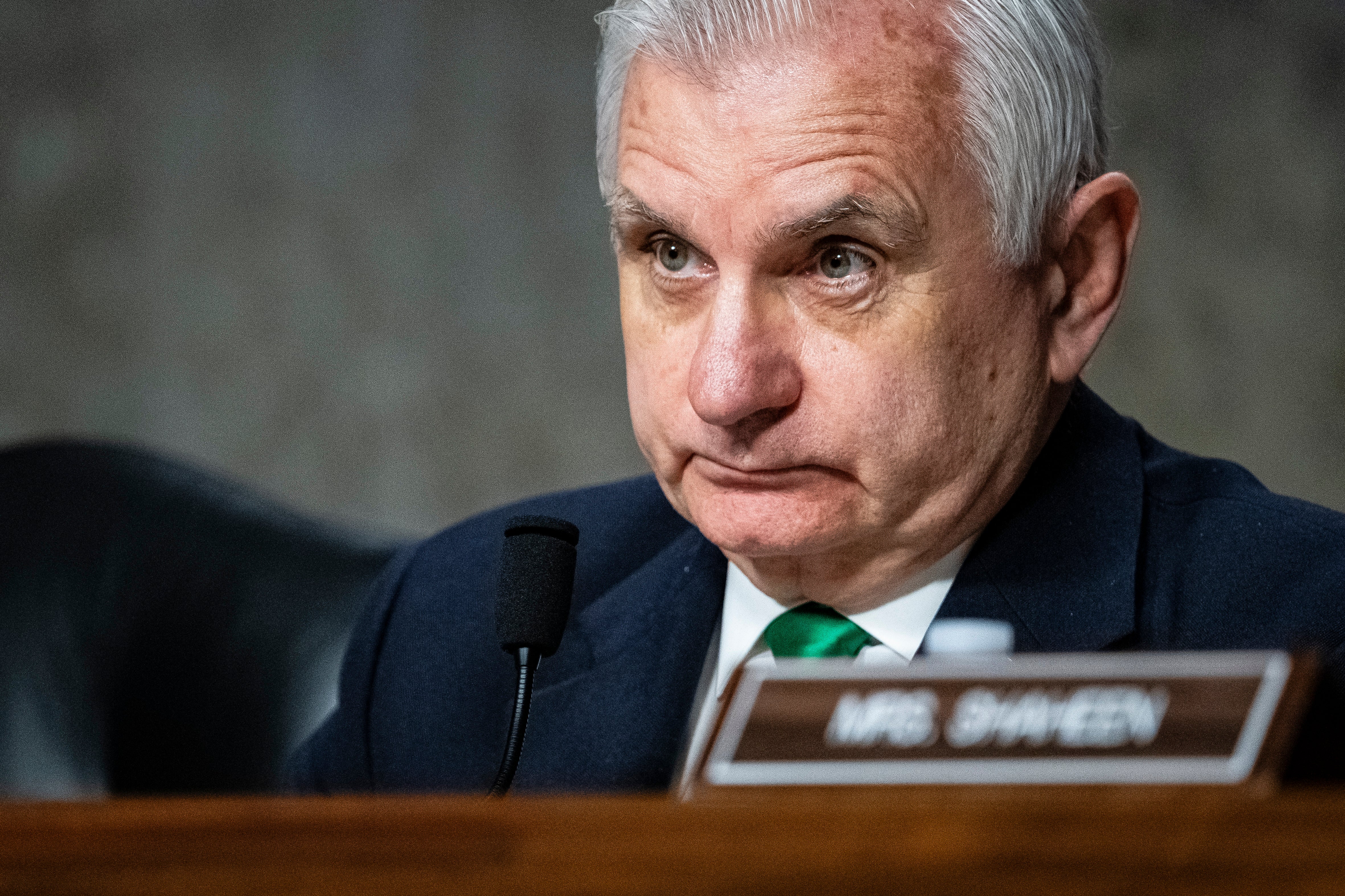 Jack Reed, the commitee's ranking Democrat, questioned Hegseth on his alleged embrace of Christian nationalist themes at the Pentagon