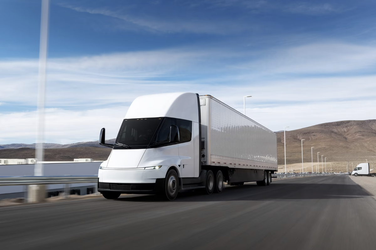 Seven years late, the Tesla Semi finally rolls off the production line