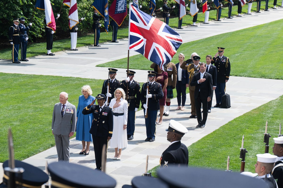 Union Jack Flown Upside Down at Arlington Ceremony for King Charles III