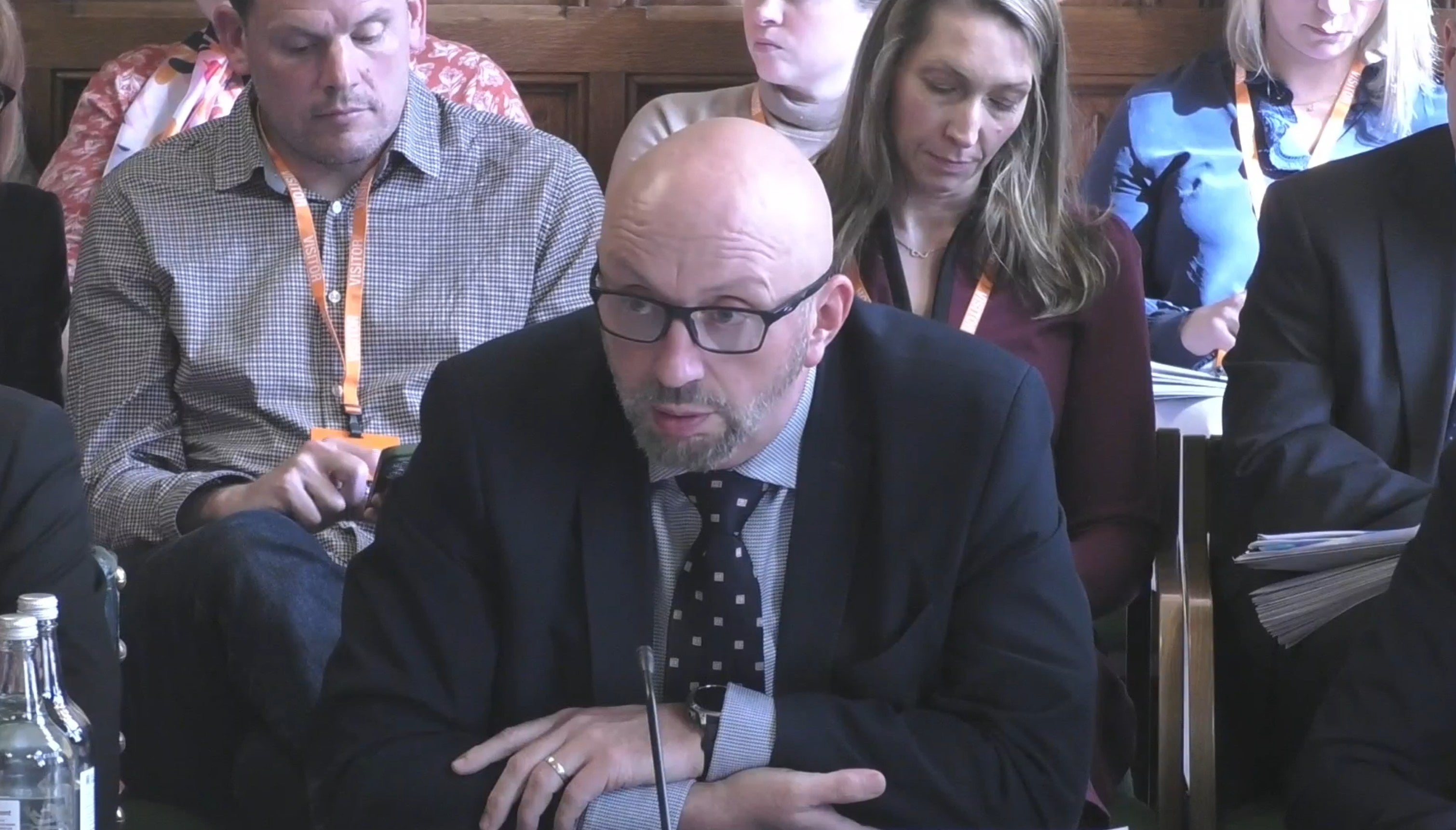 David Hinton, chief executive of South East Water, appearing before the Environment, Food and Rural Affairs Committee