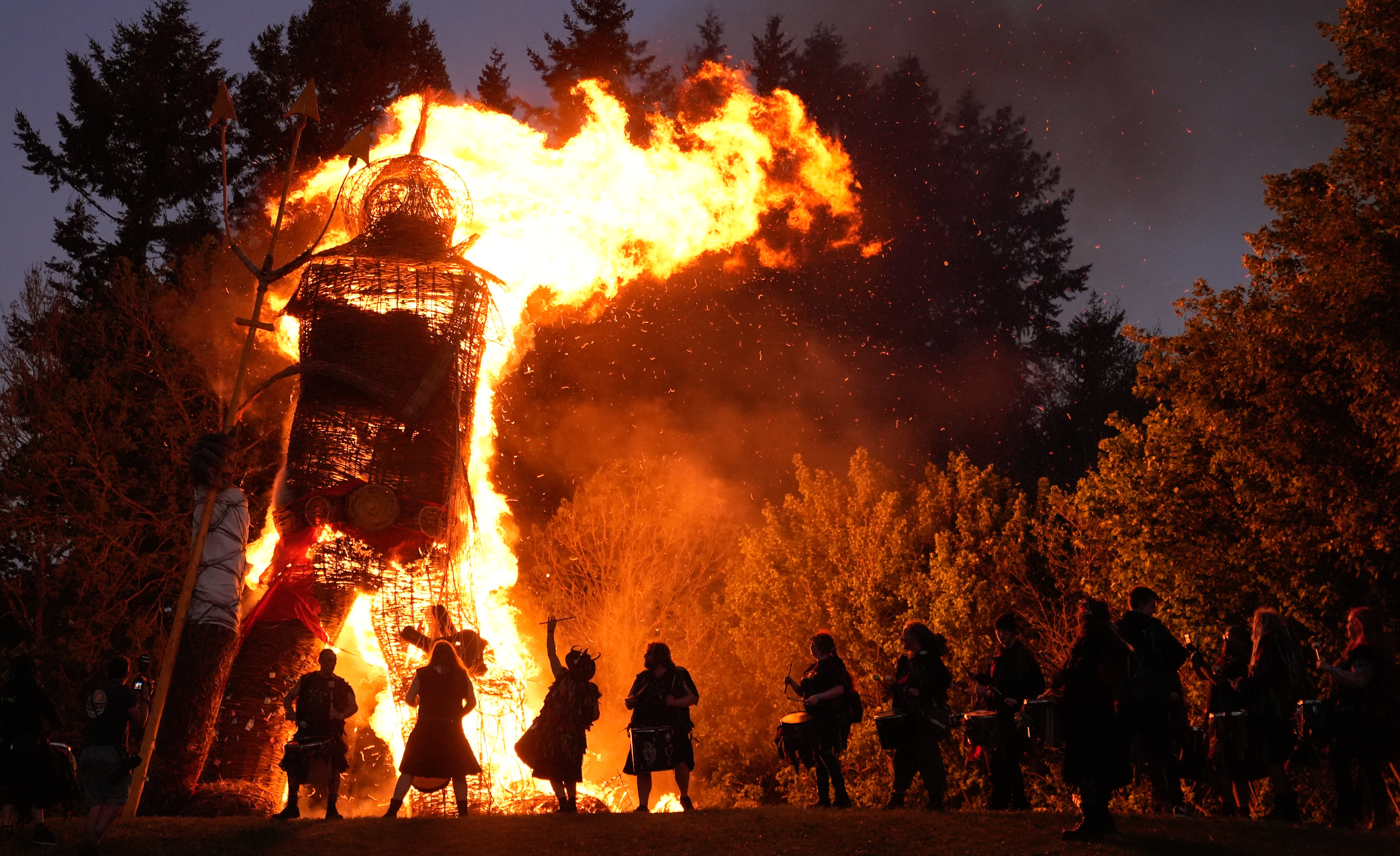 The Beltain Celtic Fire Festival at Butser Ancient Farm, near Waterlooville, Hampshire, 2025