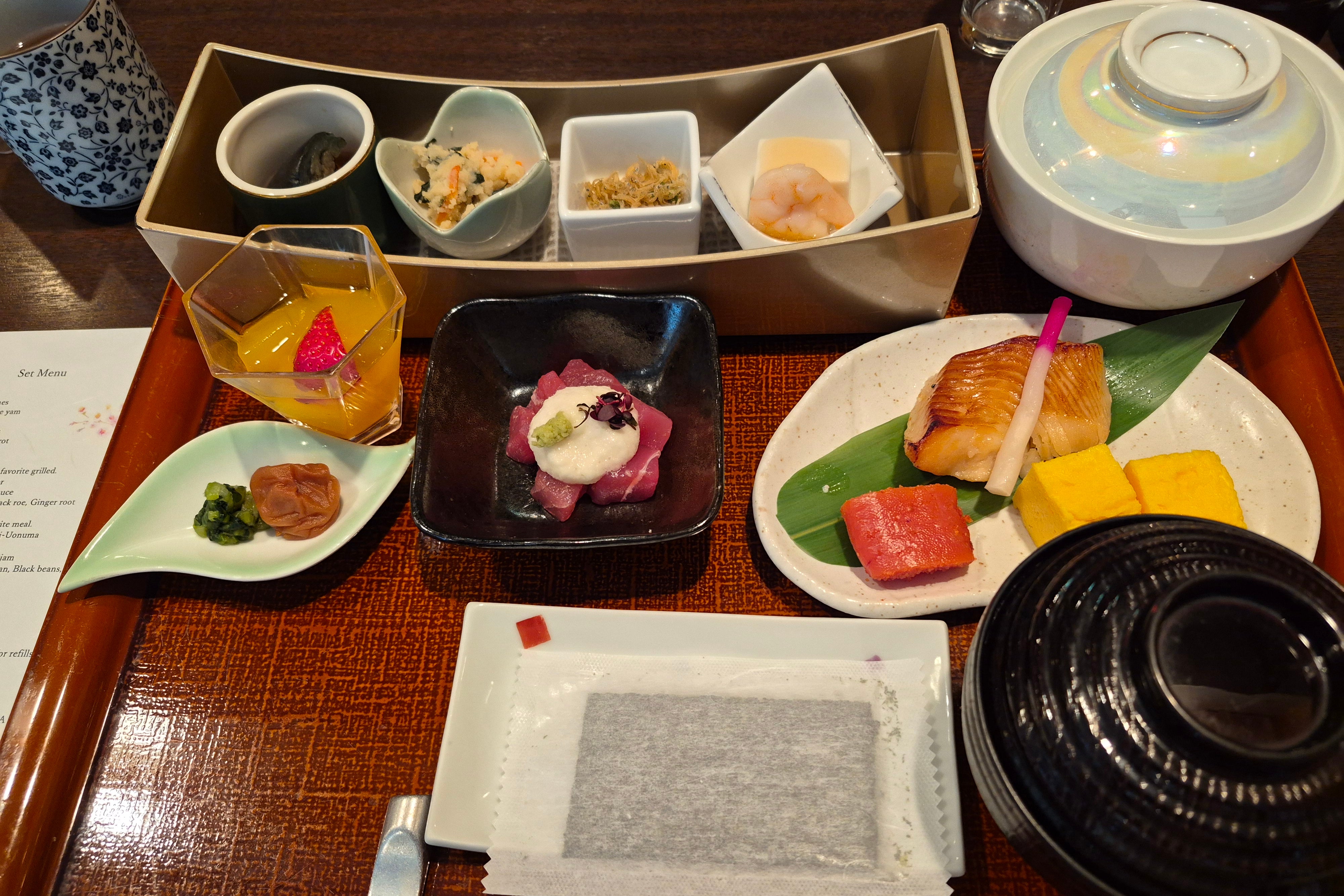 The traditional Japanese breakfast at Shibazakura makes for an authentic start to the day (Marc Mayo)