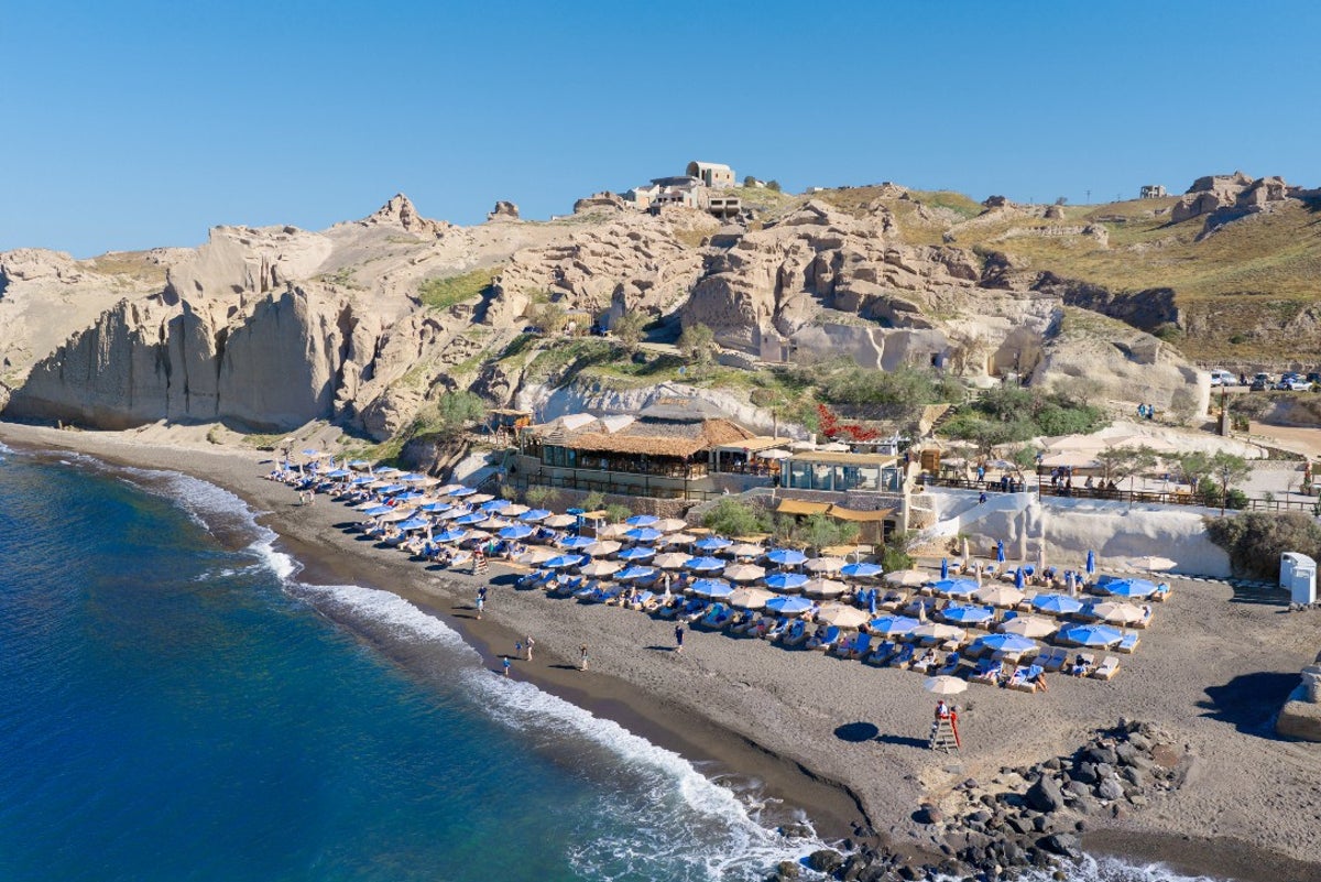 First look as Royal Caribbean opens exclusive Santorini beach club for cruise passengers
