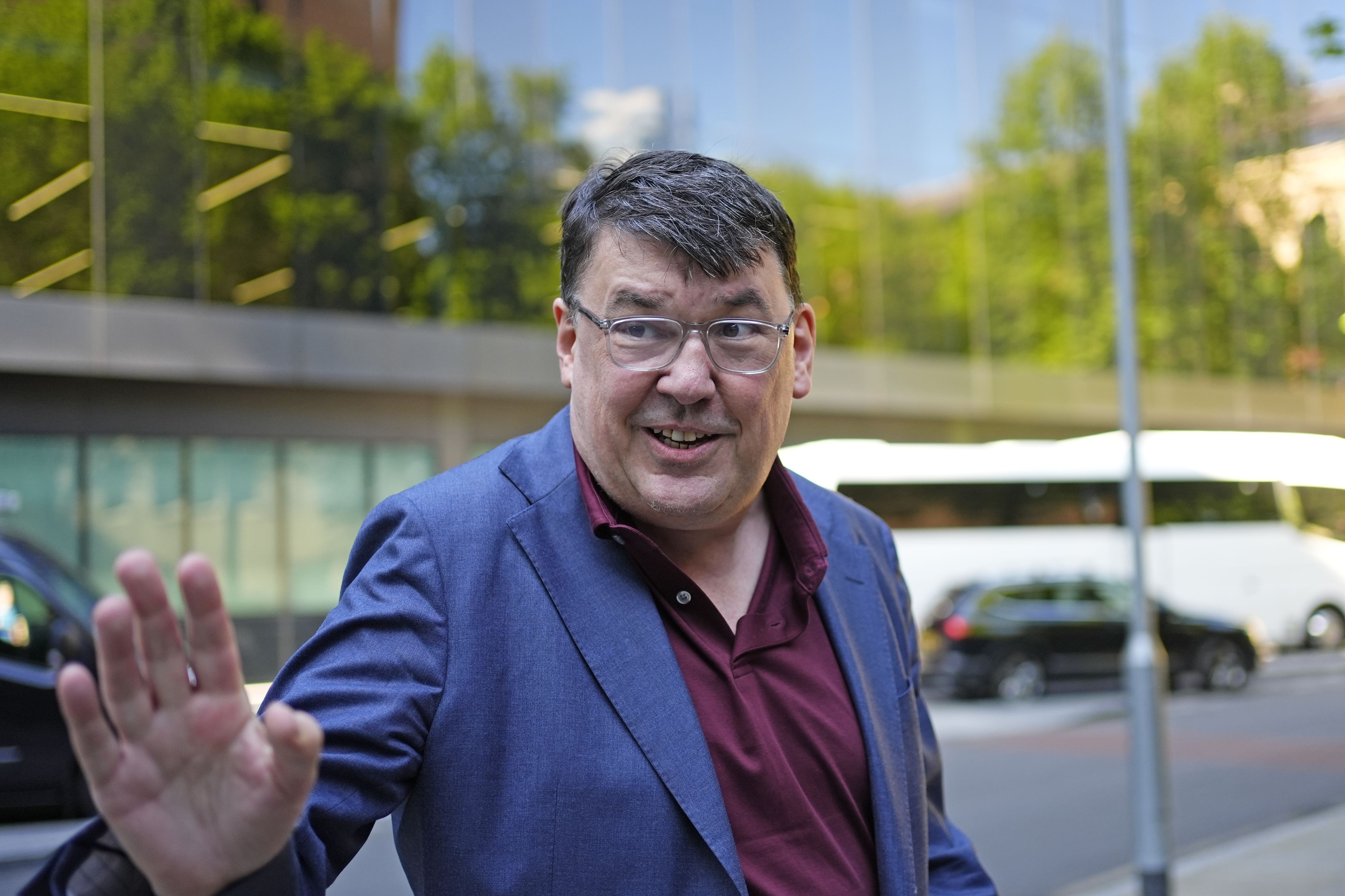 Graham Linehan outside Southwark Crown Court