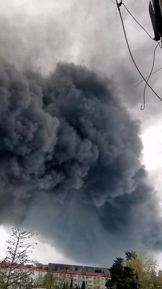 Smoke rises above Tuapse after fourth Ukrainian attack on Russian port town