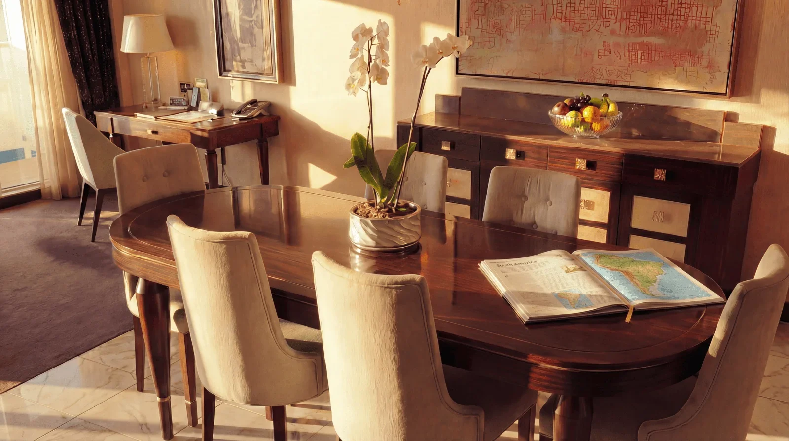 Residents get their own dining area in the Lumina Suite
