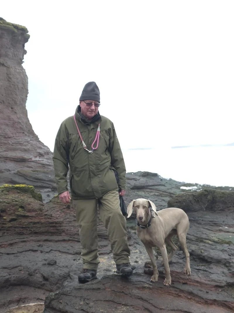 Coastguards rescue dog from ‘crashing’ waves after it slipped and fell into the sea