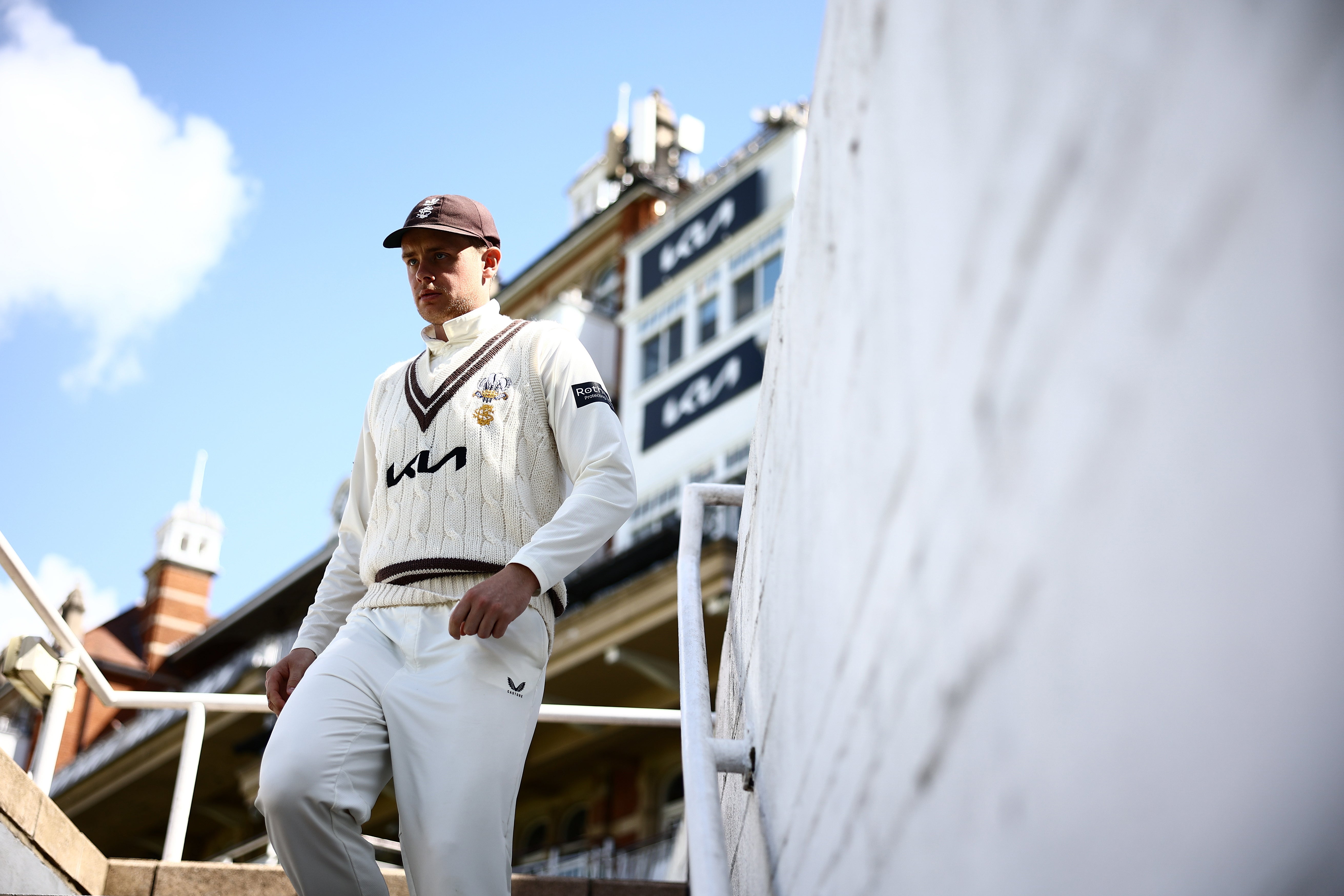 Jamie Smith had a rare chance with the gloves on for Surrey