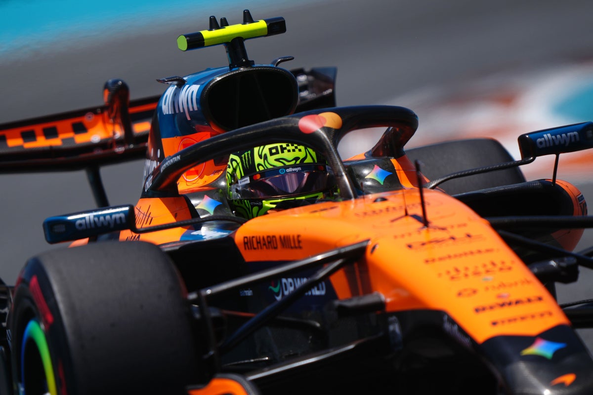 Lando Norris takes pole for Miami sprint race as Mercedes face pressure