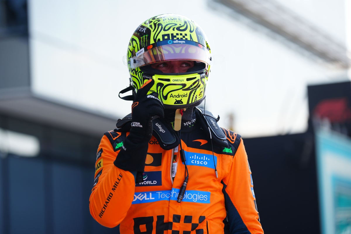 Lando Norris takes pole for Miami GP sprint race with Mercedes on back foot