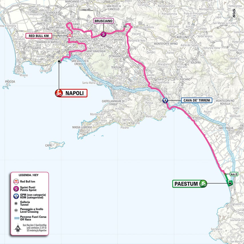 Giro d'Italia stage 6 map