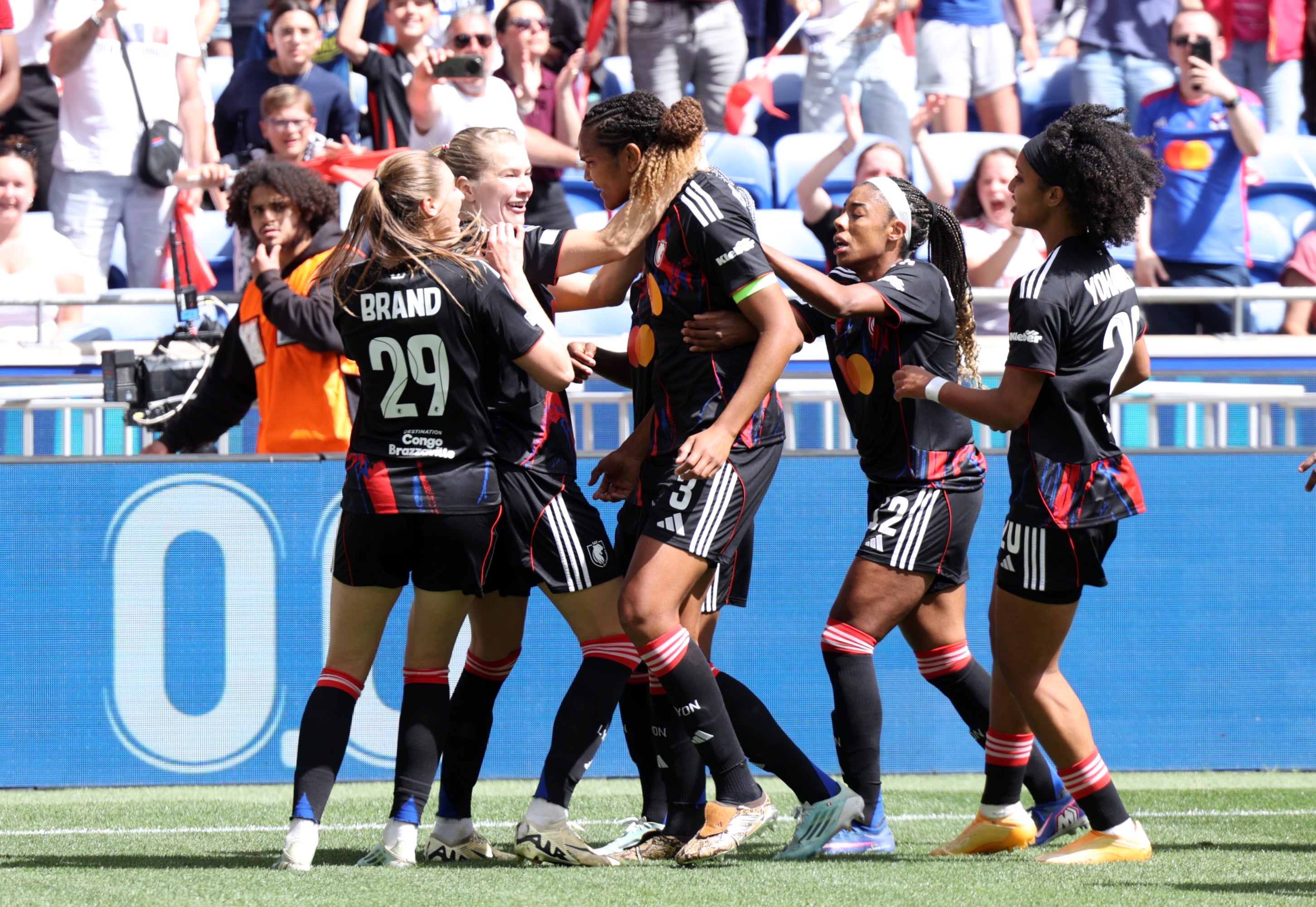 Lyon celebrated their success