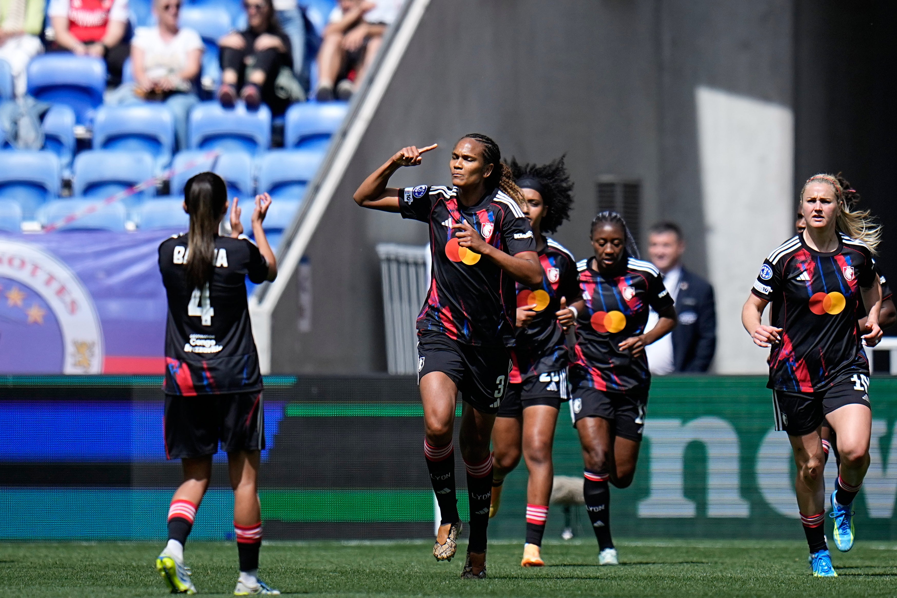 Wendie Renard gave Lyon the lead from the penalty spot