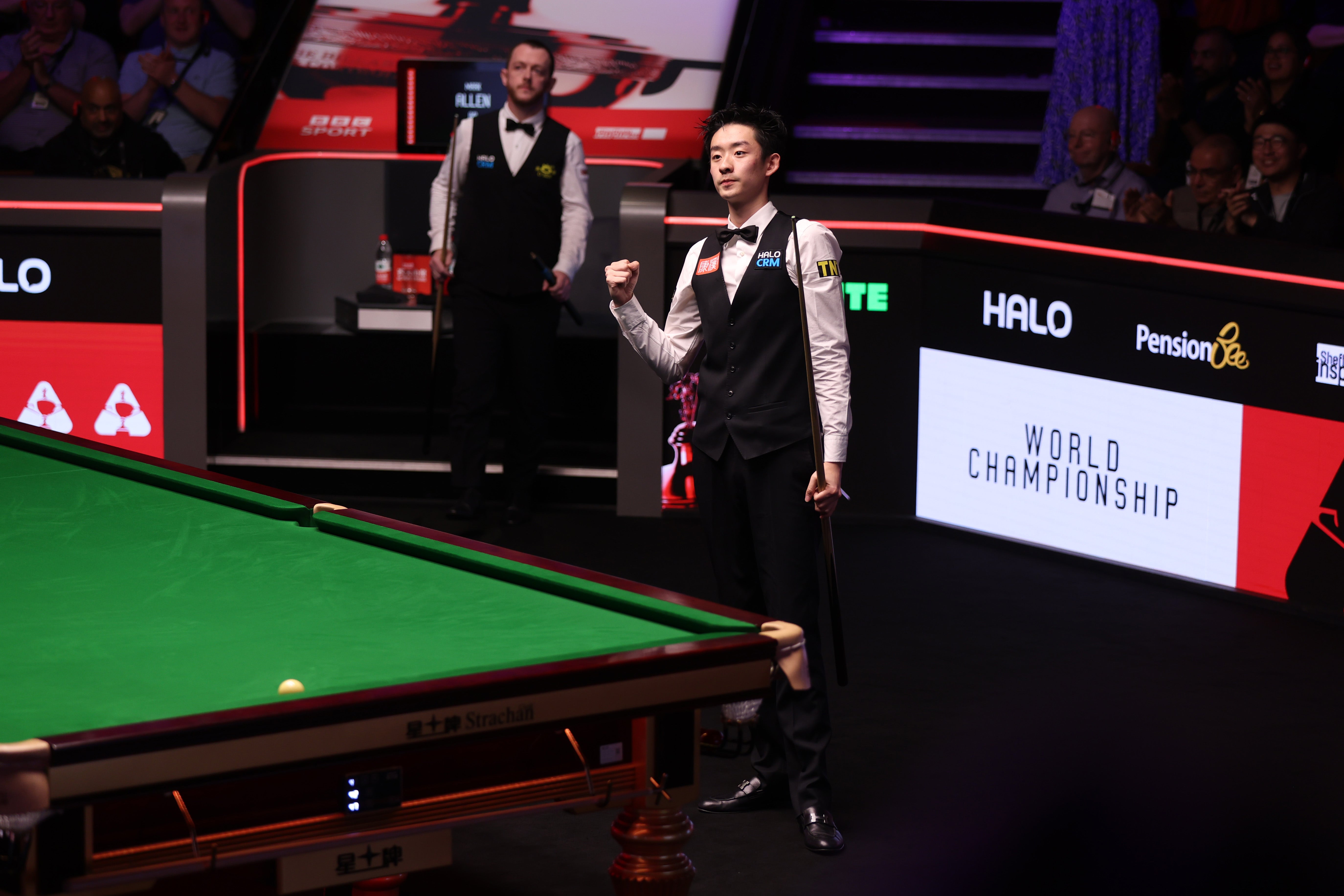 Wu celebrated an unlikely triumph in a semi-final classic