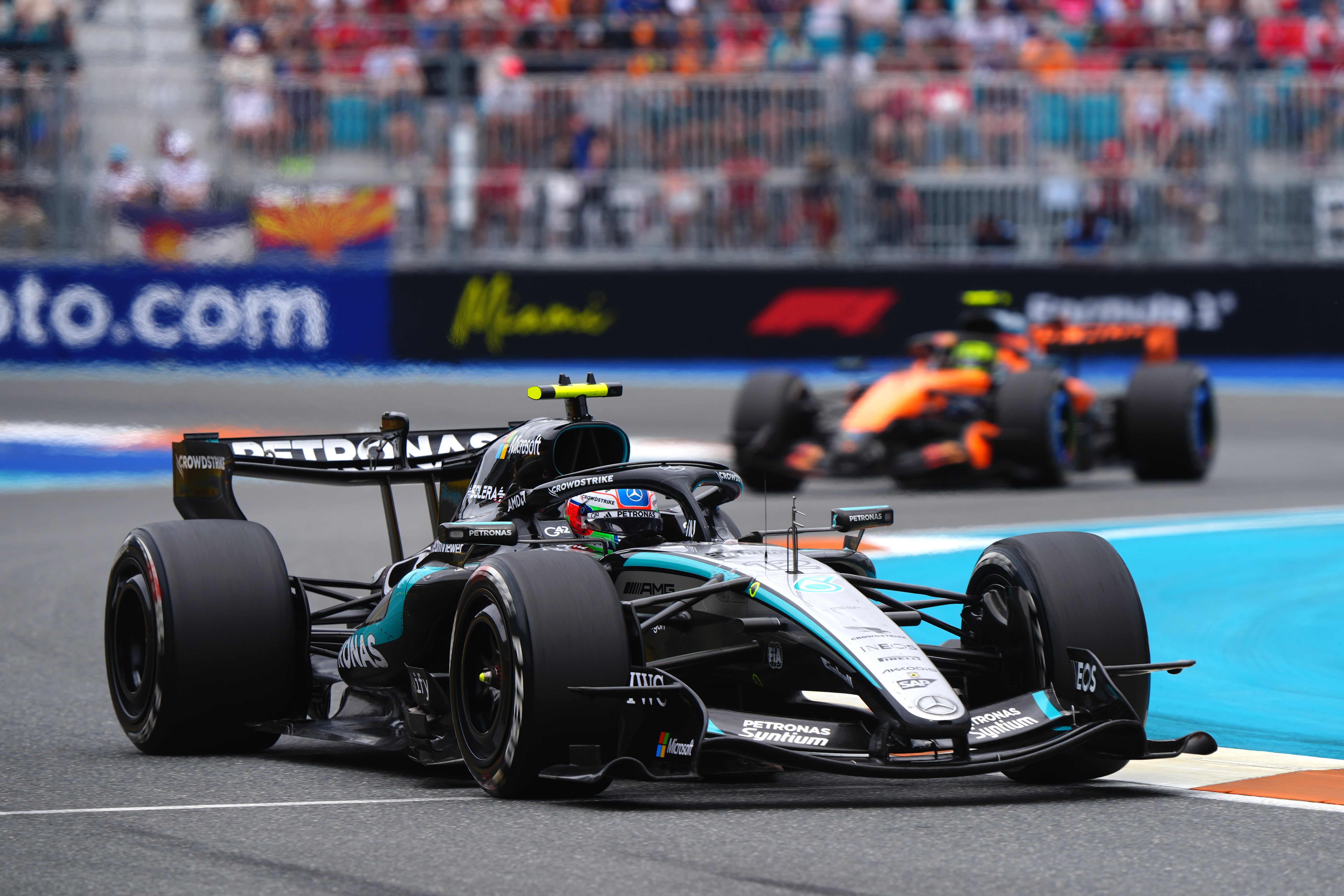 Antonelli undercut Lando Norris to reclaim first place