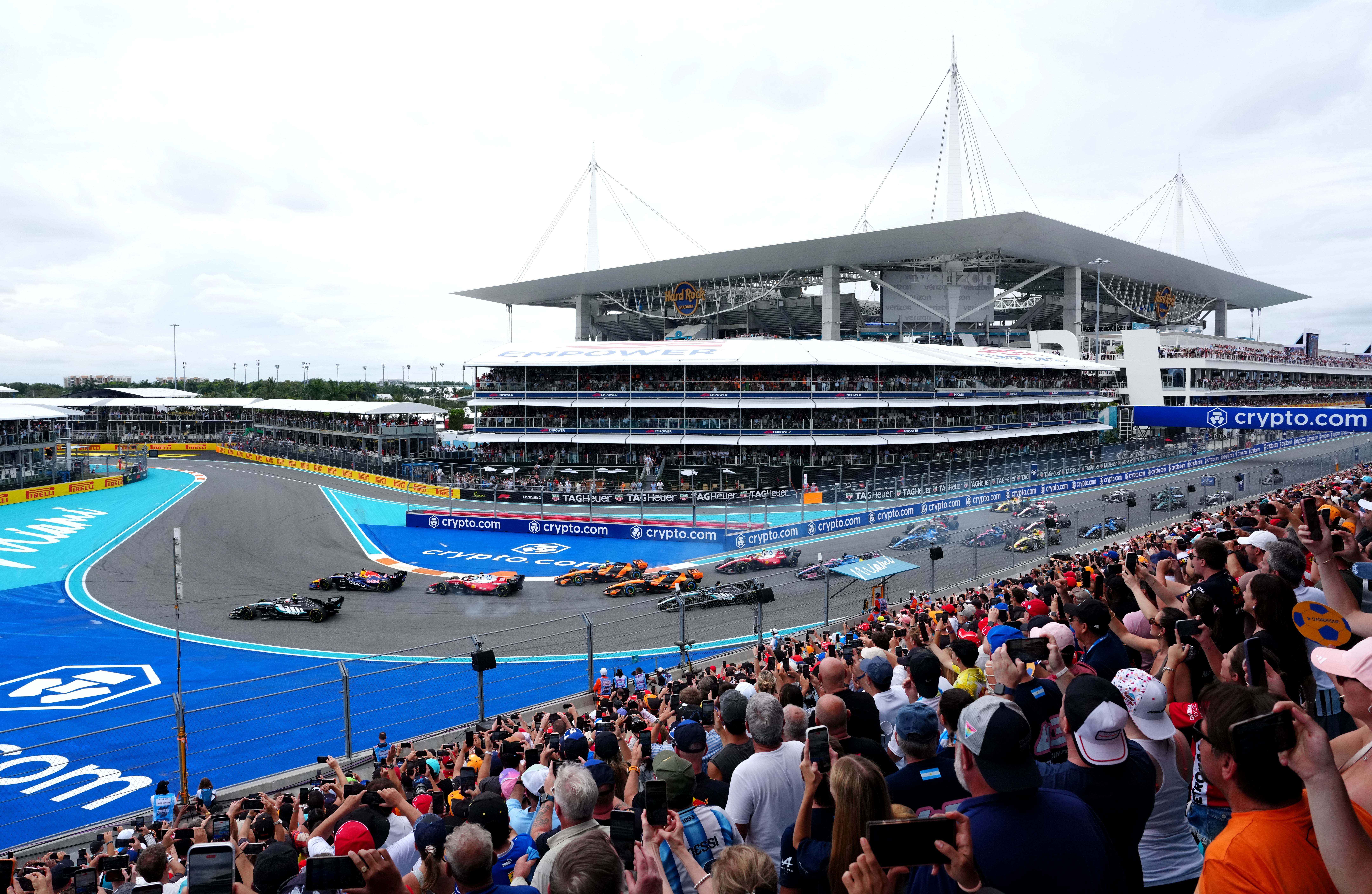 Max Verstappen locked up at the start