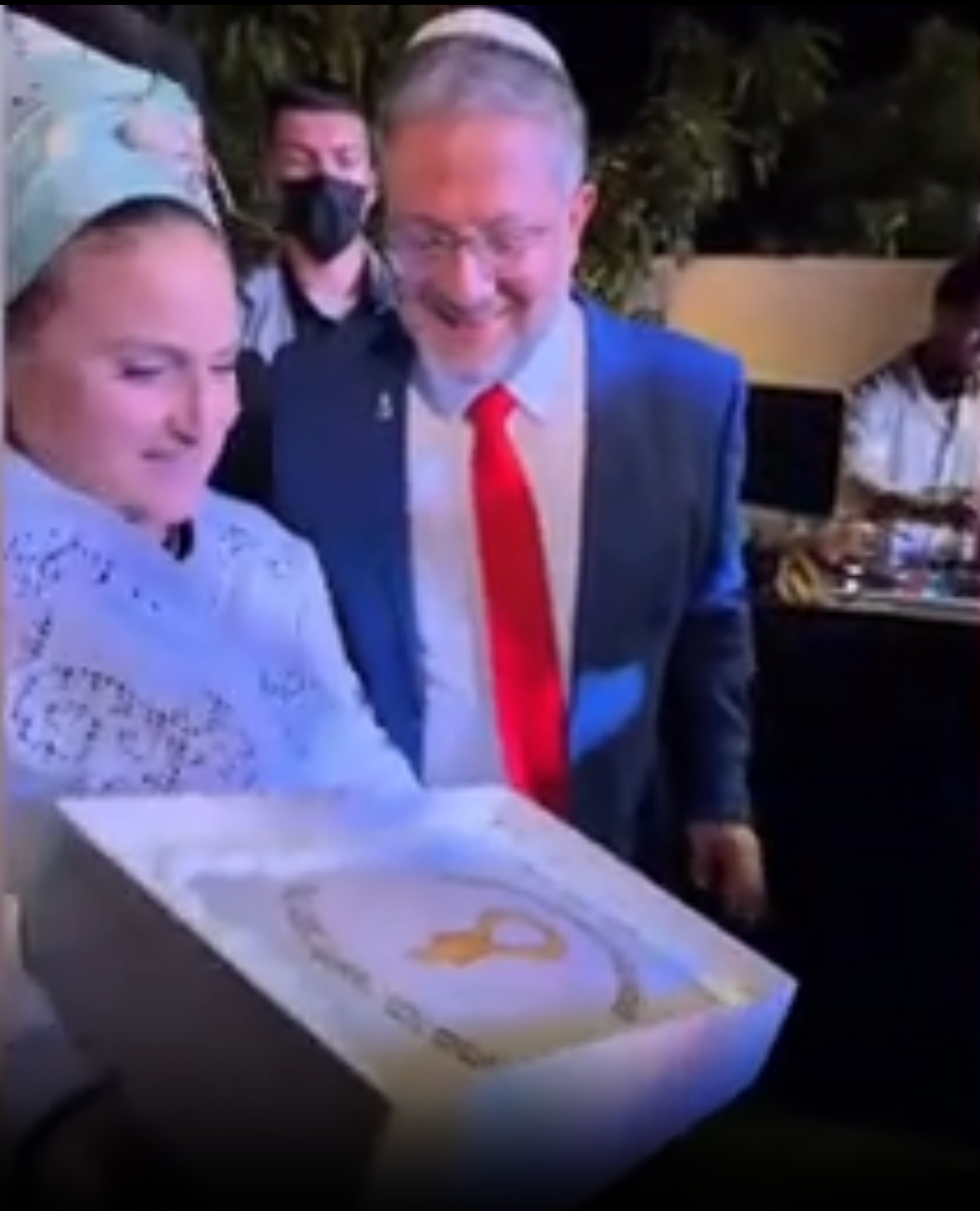 Ben-Gvir wore a golden noose pin at his birthday party