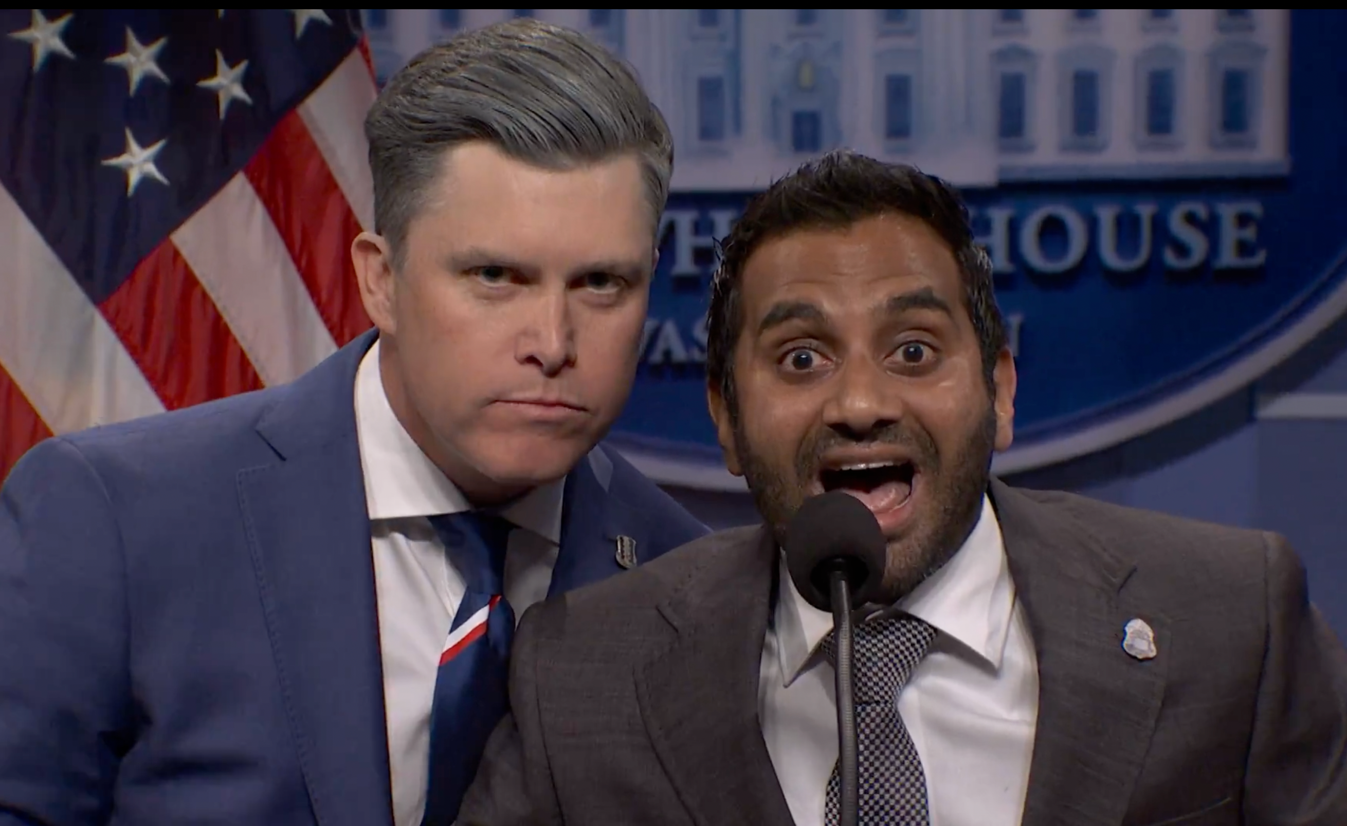 SNL's latest cold open sketch brutally mocked Defense Secretary Pete Hegseth, played by Colin Jost, and FBI Director Kash Patel, played by Aziz Ansari