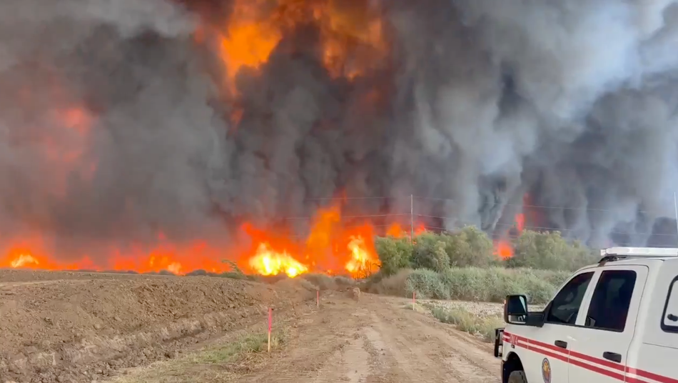 The Hazen Fire in Maricopa County on Sunday afternoon.