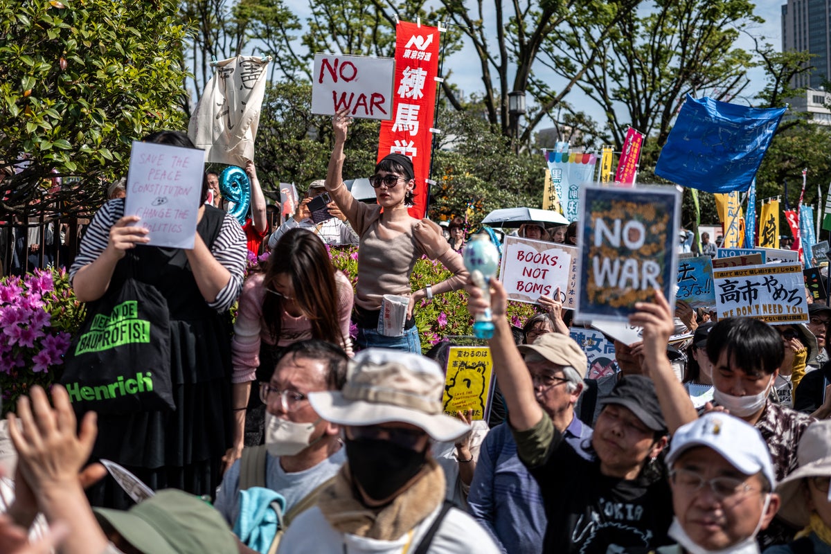 Thousands protest revision of Article 9 in Japan’s 1947 constitution