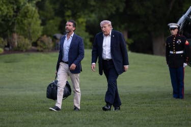<p>President Donald Trump will not be present for his eldest sons’ wedding taking place in the Bahamas this weekend, sources confirmed to CNN</p>