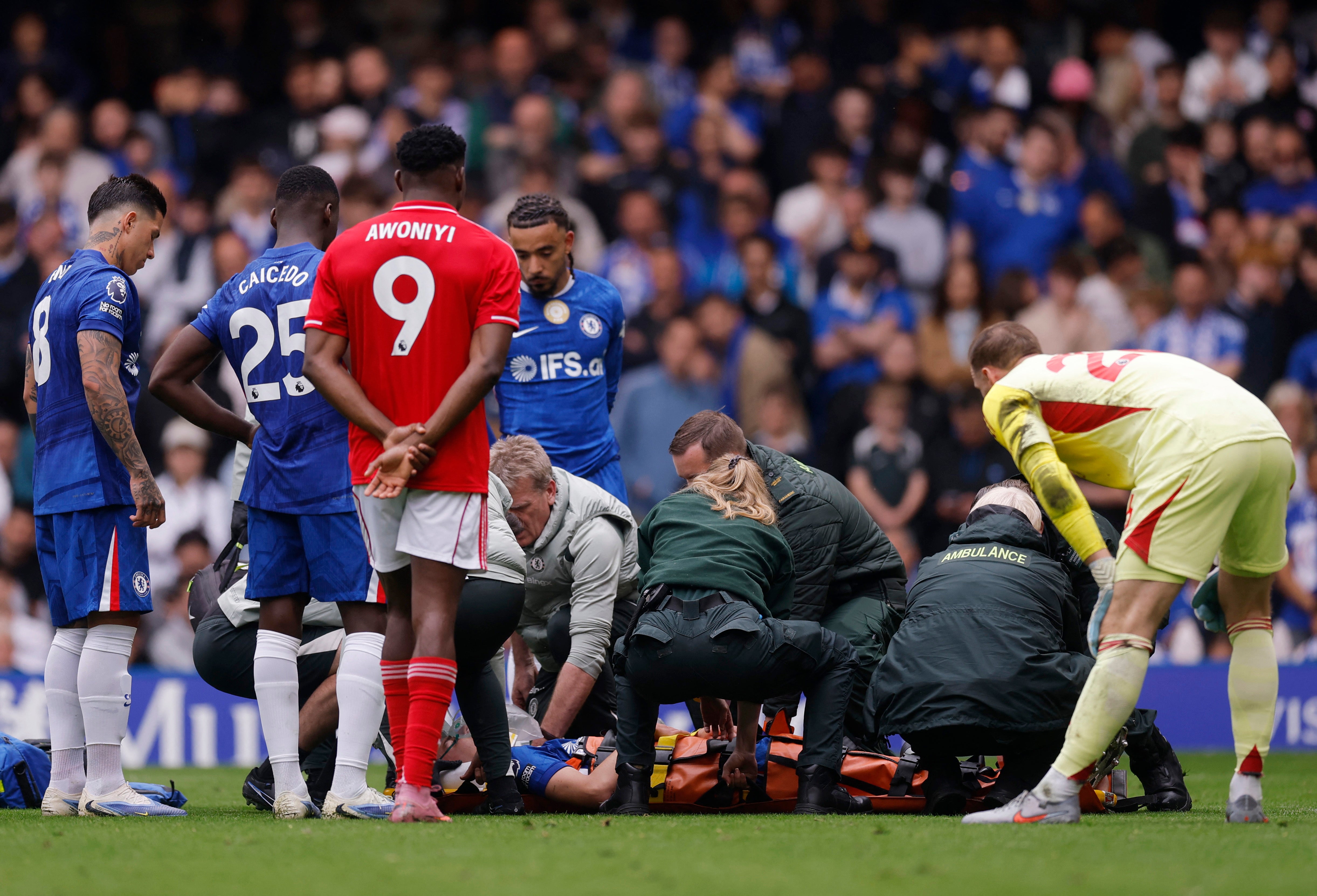 Jesse Derry had to be stretchered off on his debut after a horror injury