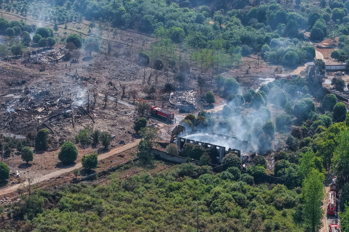 The death toll from an explosion at a fireworks plant in China rises to 37