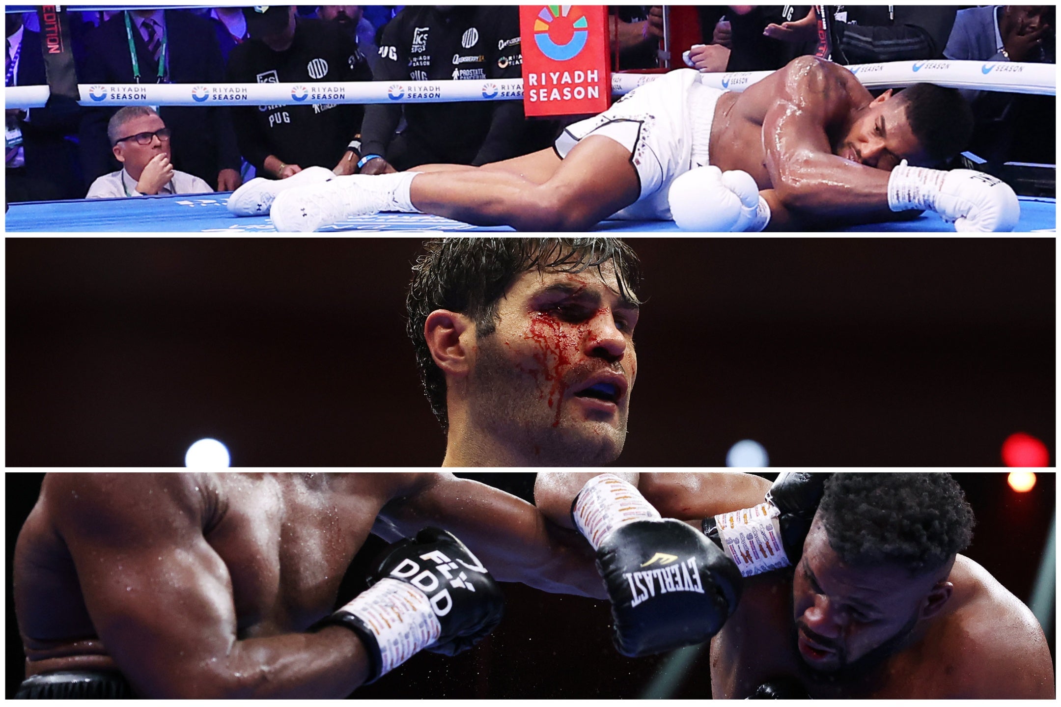 Top to bottom: how Dubois left Anthony Joshua and Filip Hrgovic, and how he stopped Jarrell Miller