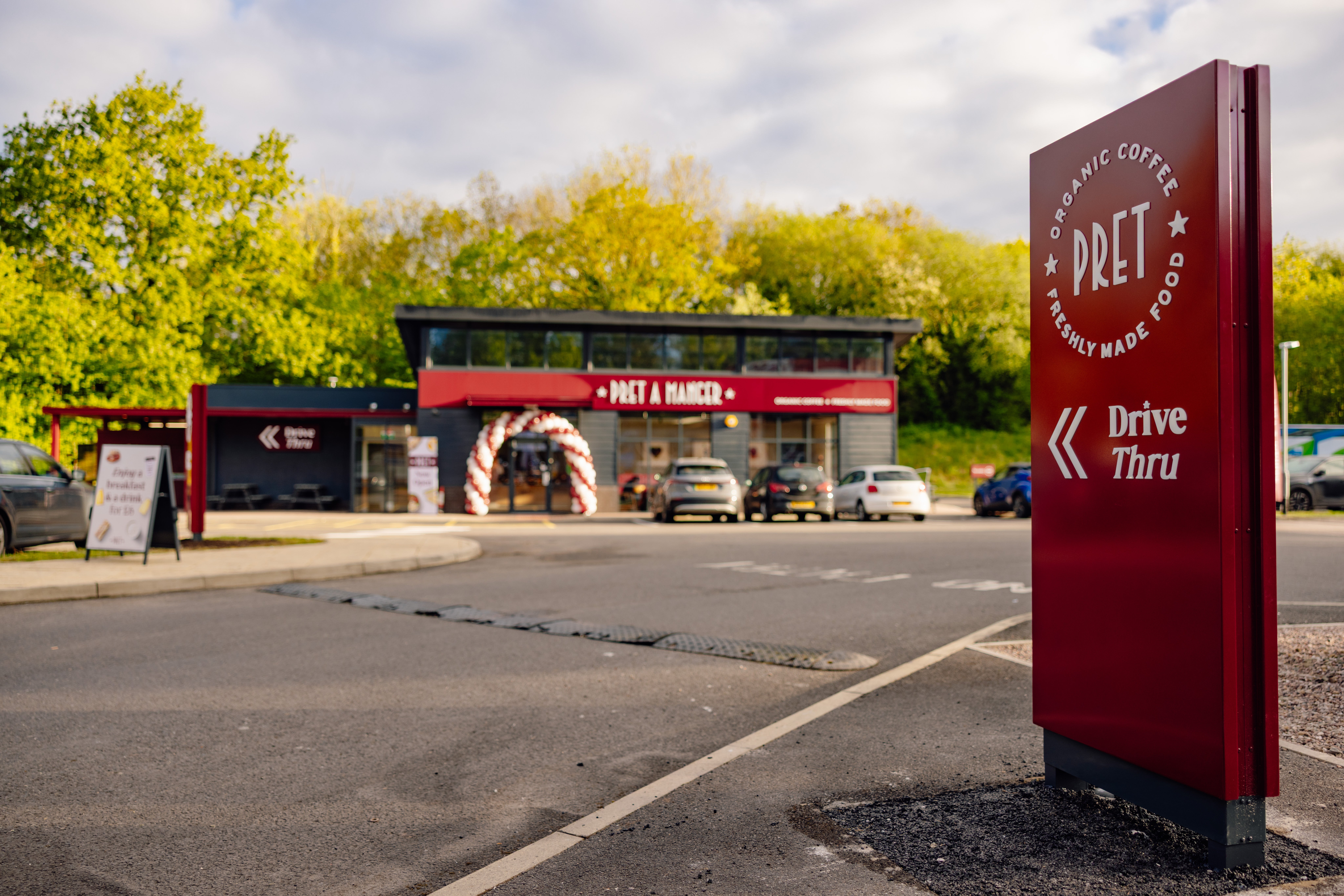 The outlet opened in Warrington, Cheshire, just off junction 21 of the M6 on Tuesday, in partnership with Motor Fuel Group