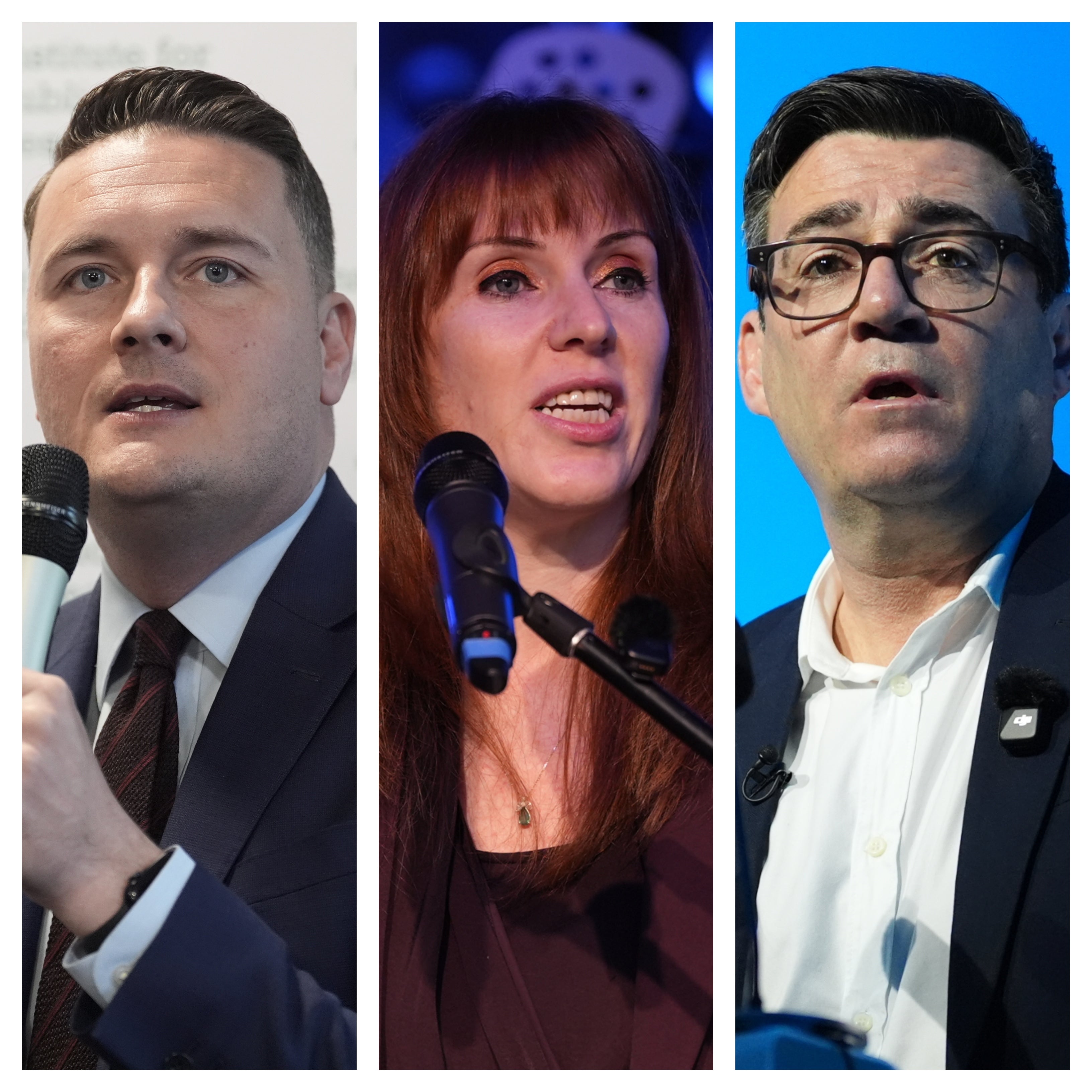 Wes Streeting, Angela Rayner and Andy Burnham have all reportedly been touted as potential replacement for Sir Keir (PA)