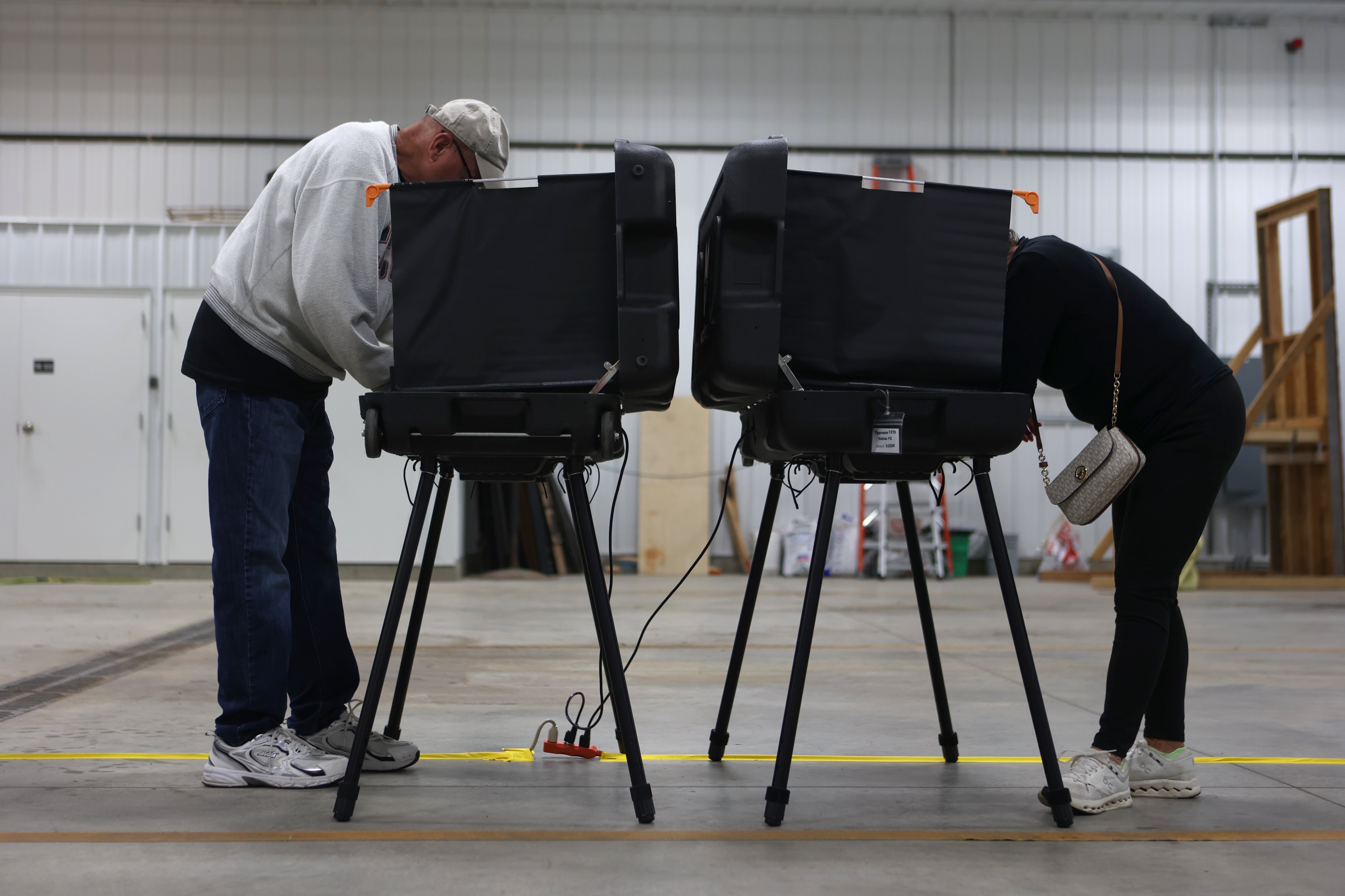 Indiana Republicans cast their ballots on Tuesday as the president’s influence is felt in the Hoosier state