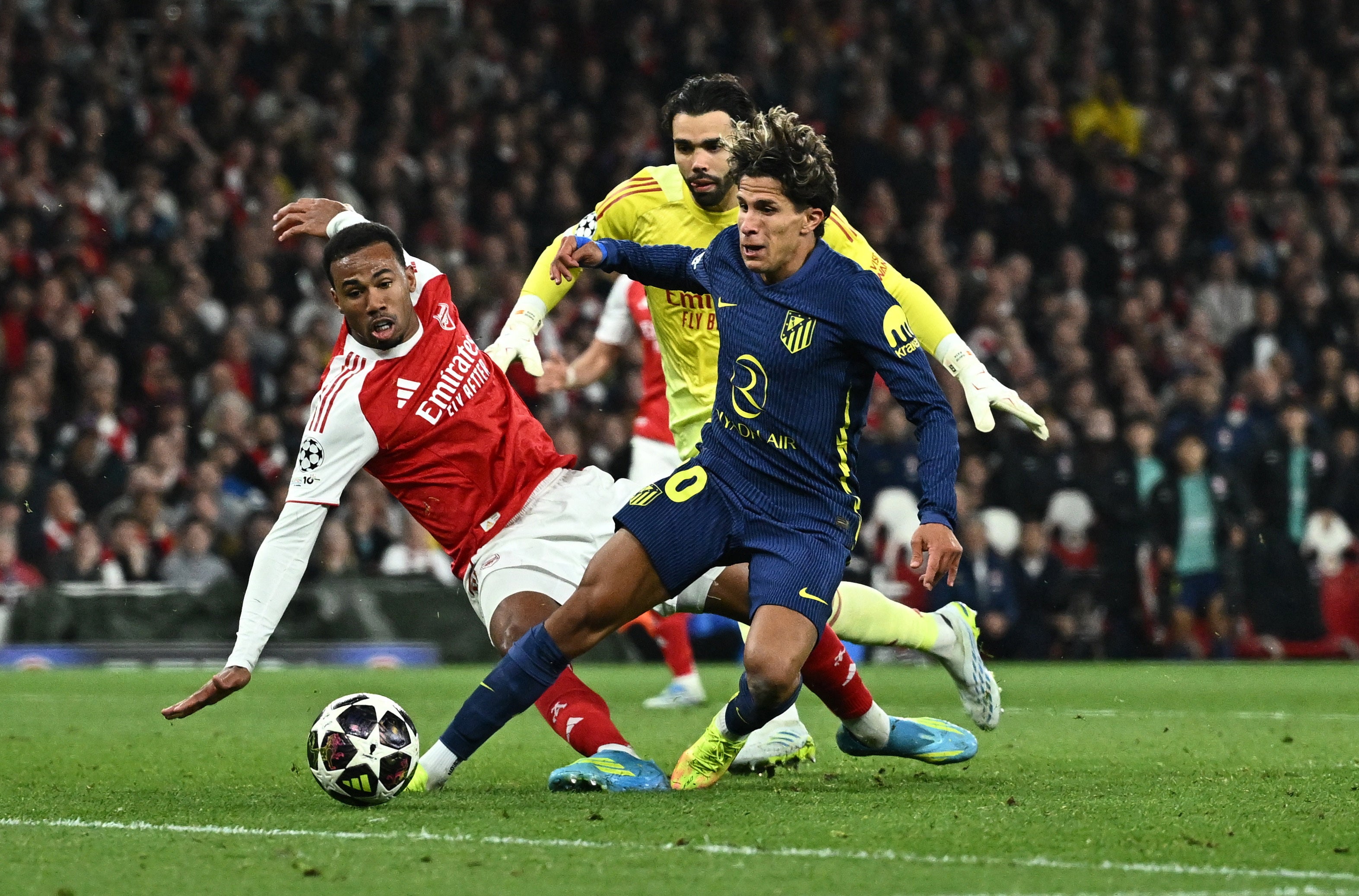 Gabriel was perhaps fortunate not to concede a penalty