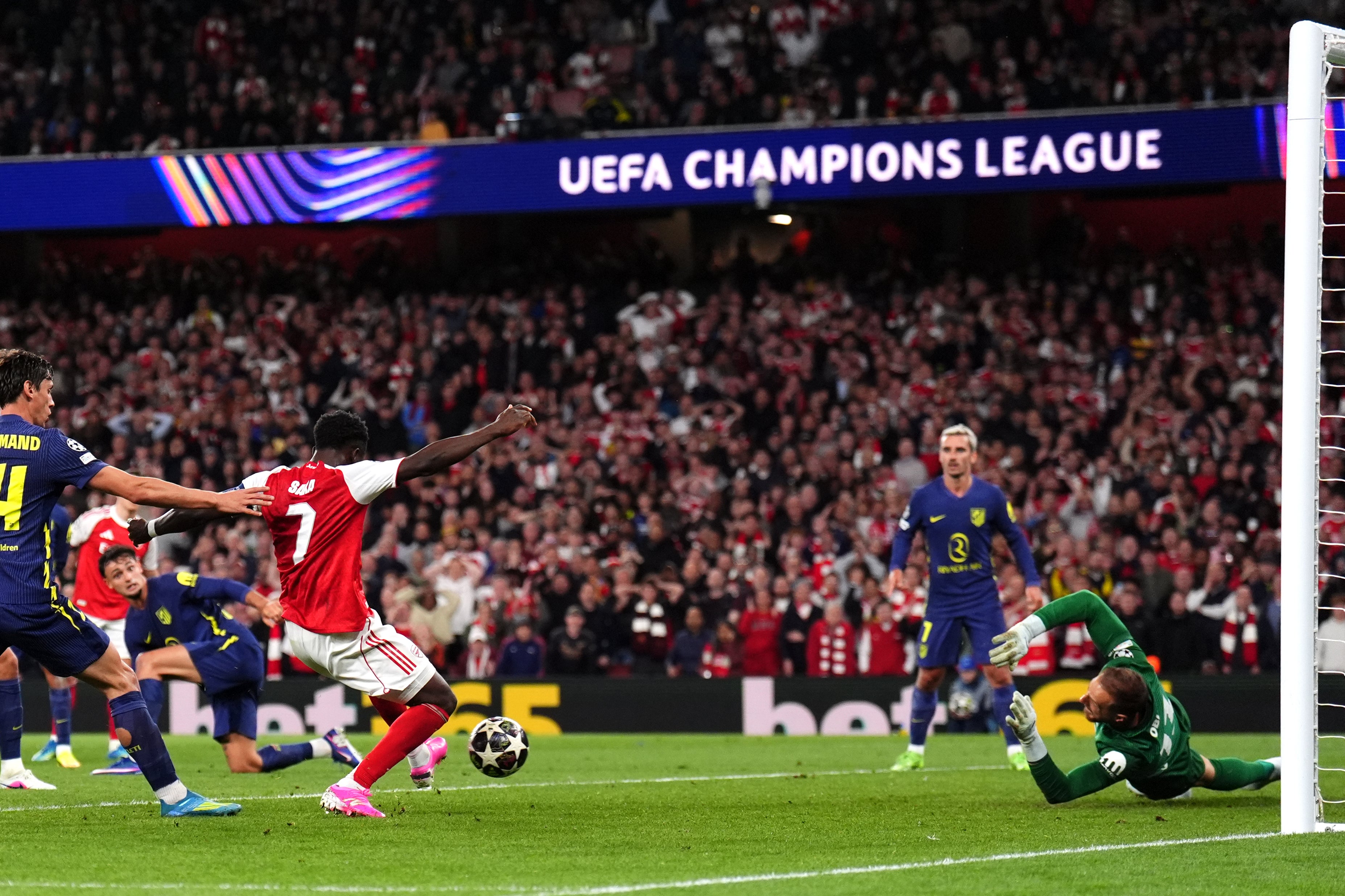 Bukayo Saka scored the winner on the rebound