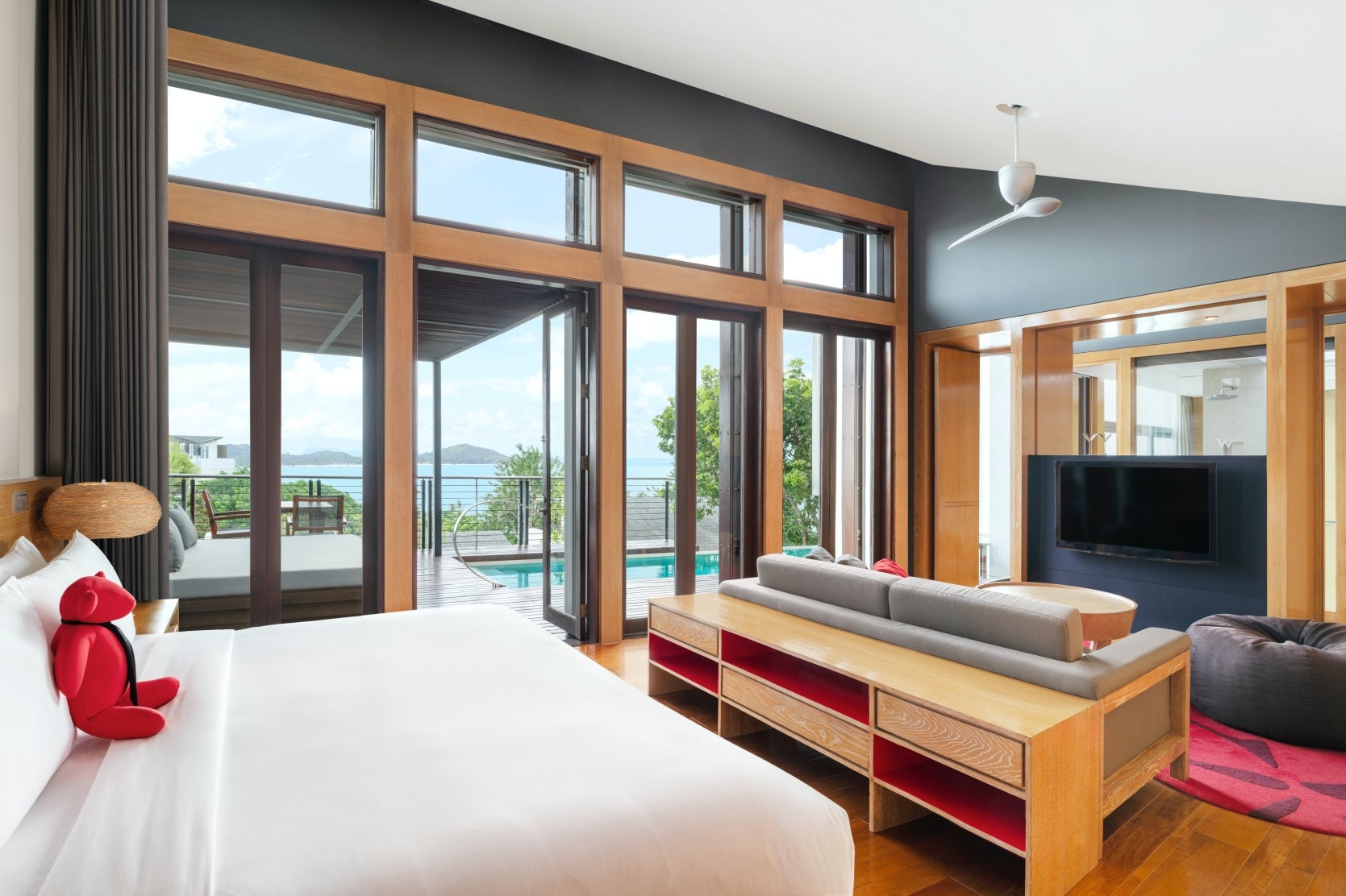 The Premier Beachfront Villa features a king-size bed (Marriott)