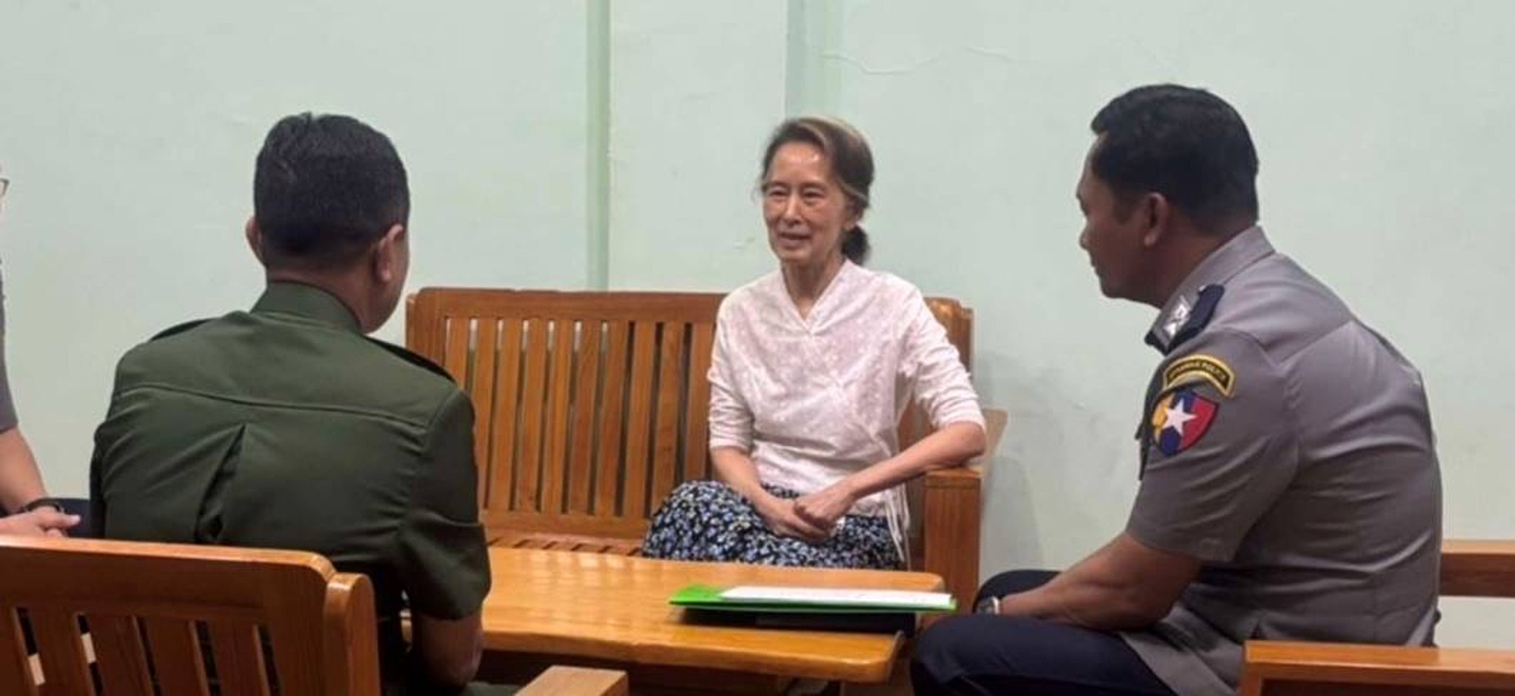 Myanmar's former leader Aung San Suu Kyi seen in undated picture released on 30 April 2026